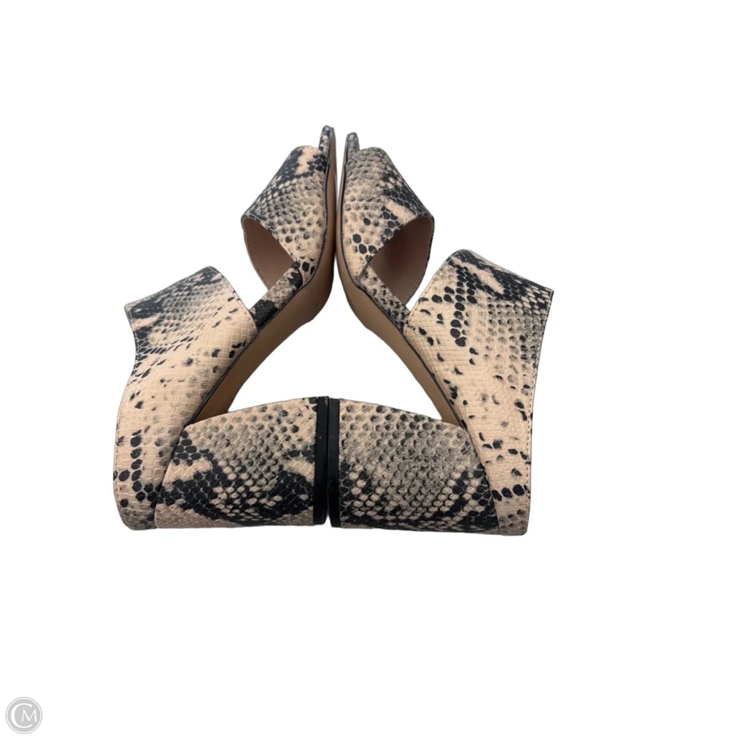 Sandals Heels Block By Madden Girl In Snakeskin Print, Size: 7.5