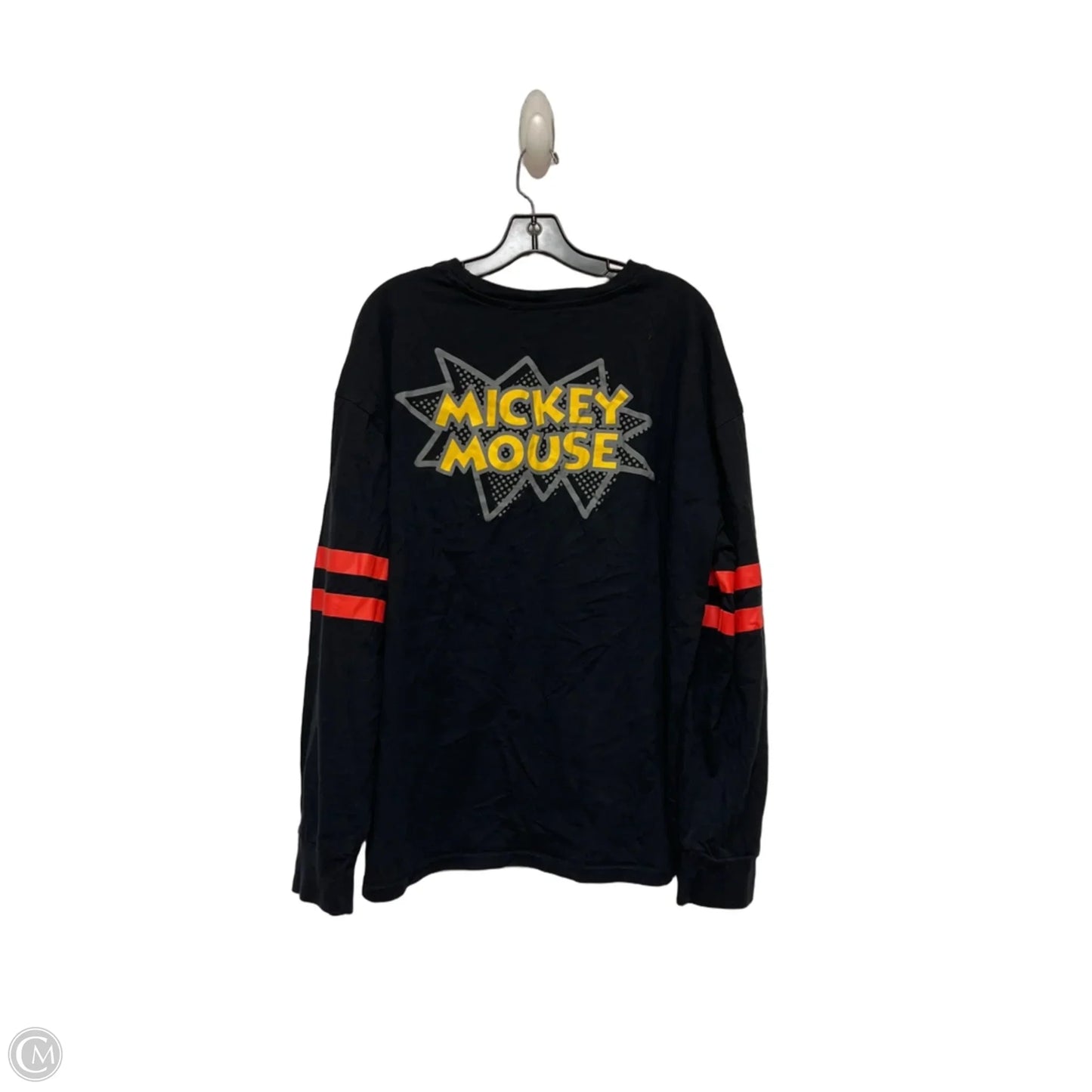 Top Long Sleeve Basic By Disney In Black & Red, Size: 2x