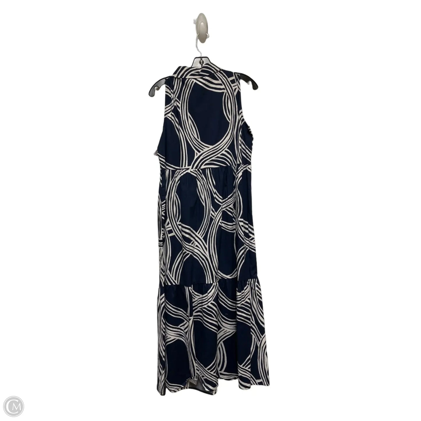 Dress Casual Maxi By Tahari By Arthur Levine In Blue & White, Size: S