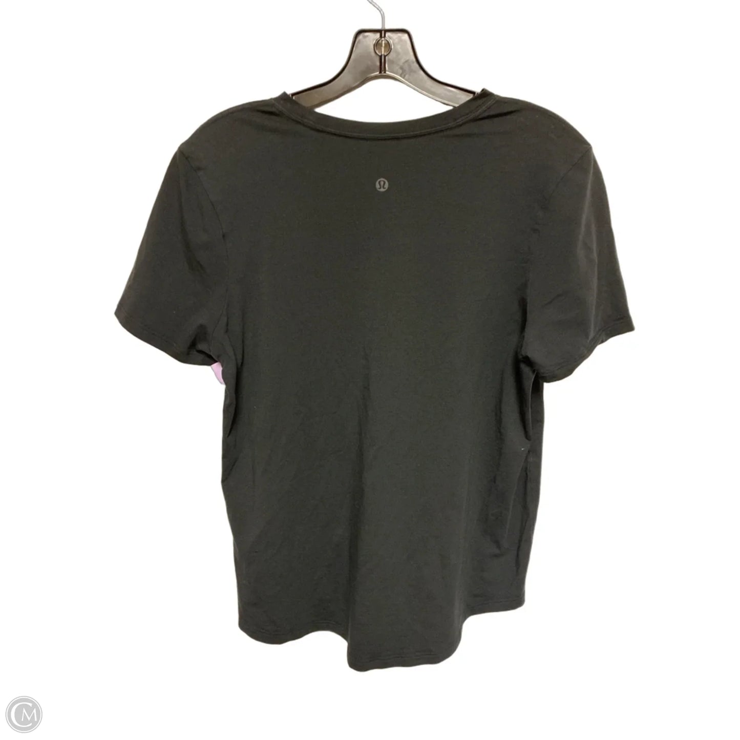 Athletic Top Short Sleeve By Lululemon In Black, Size: 8