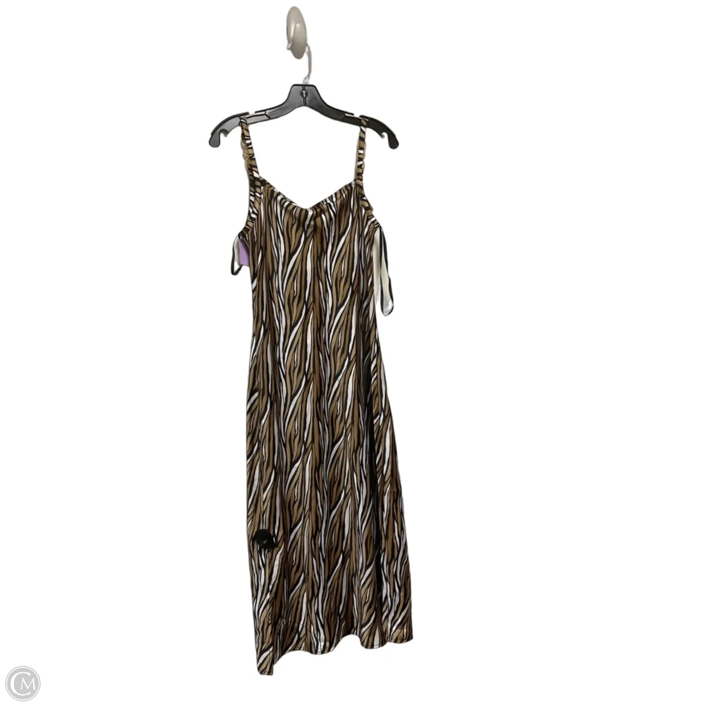 Dress Casual Maxi By Michael By Michael Kors In Black & Brown, Size: M