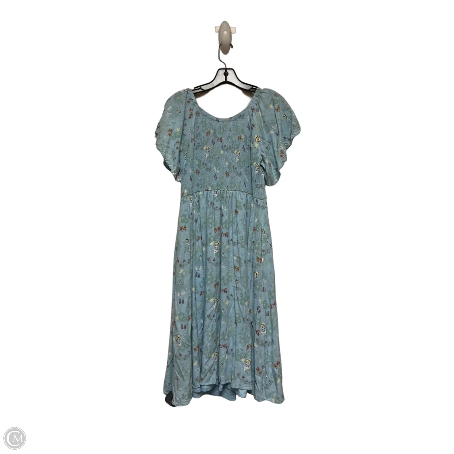 Dress Casual Midi By Disney In Blue & Green, Size: M