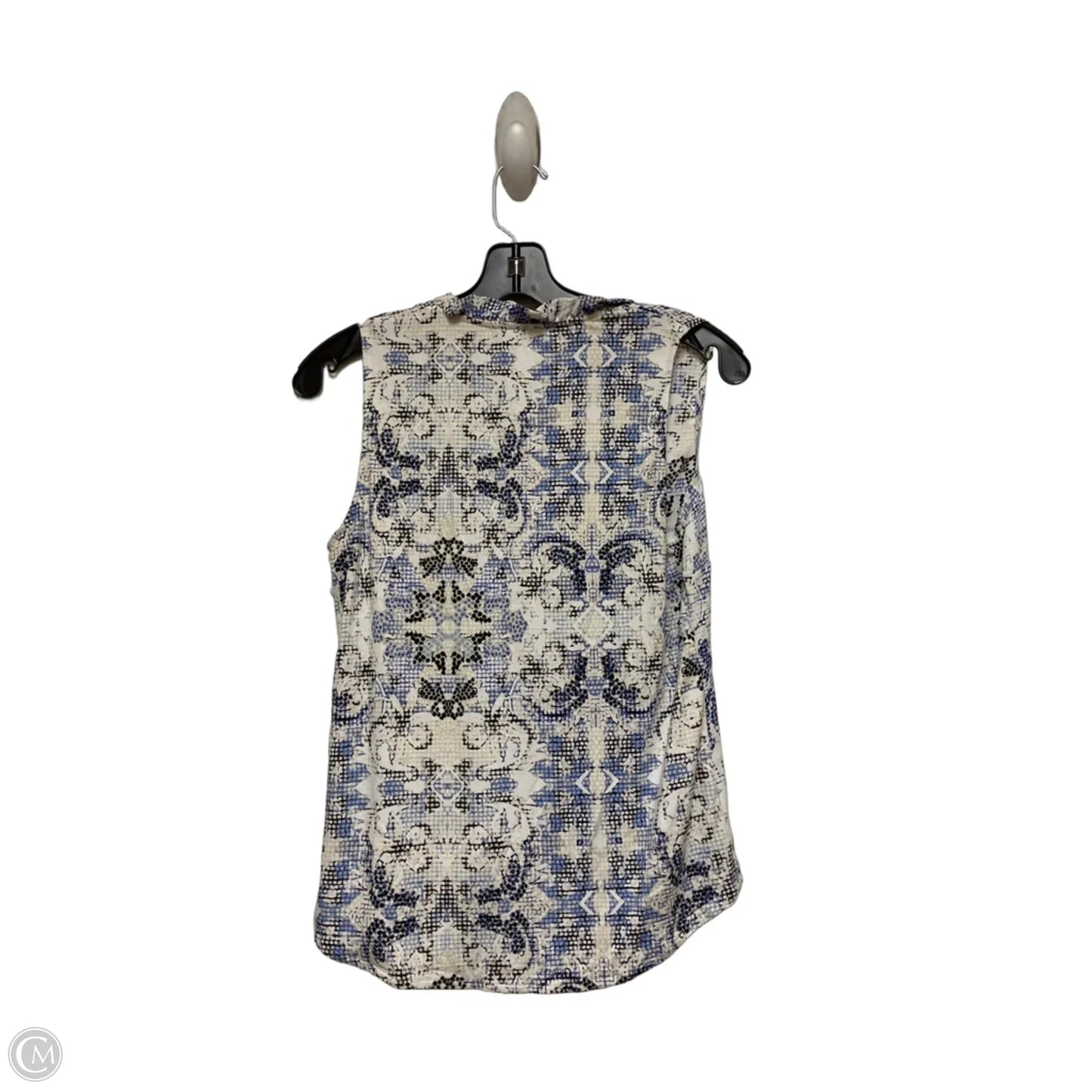 Top Sleeveless By White House Black Market In Blue & Tan, Size: Xxs