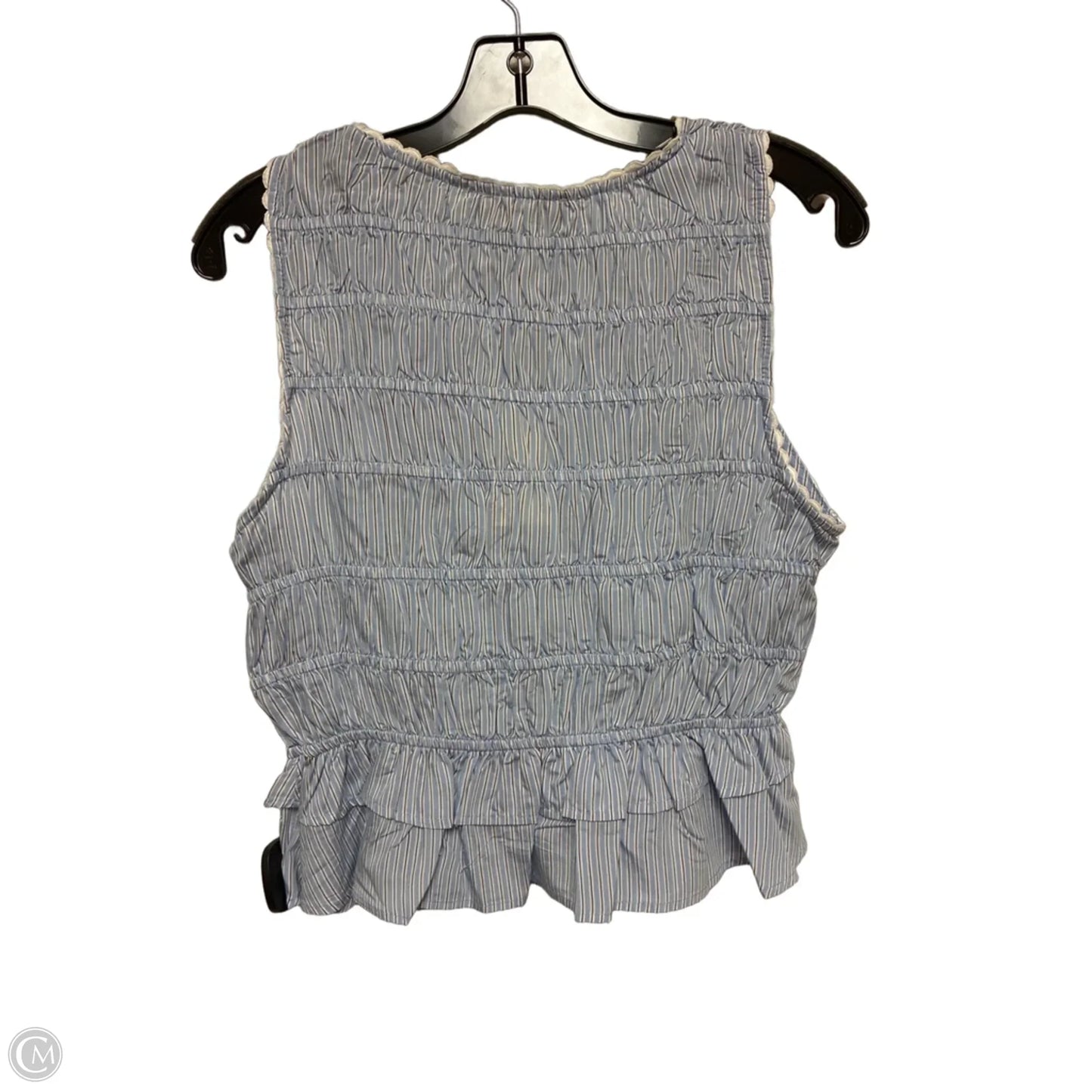 Top Sleeveless By Monteau In Striped Pattern, Size: Xl