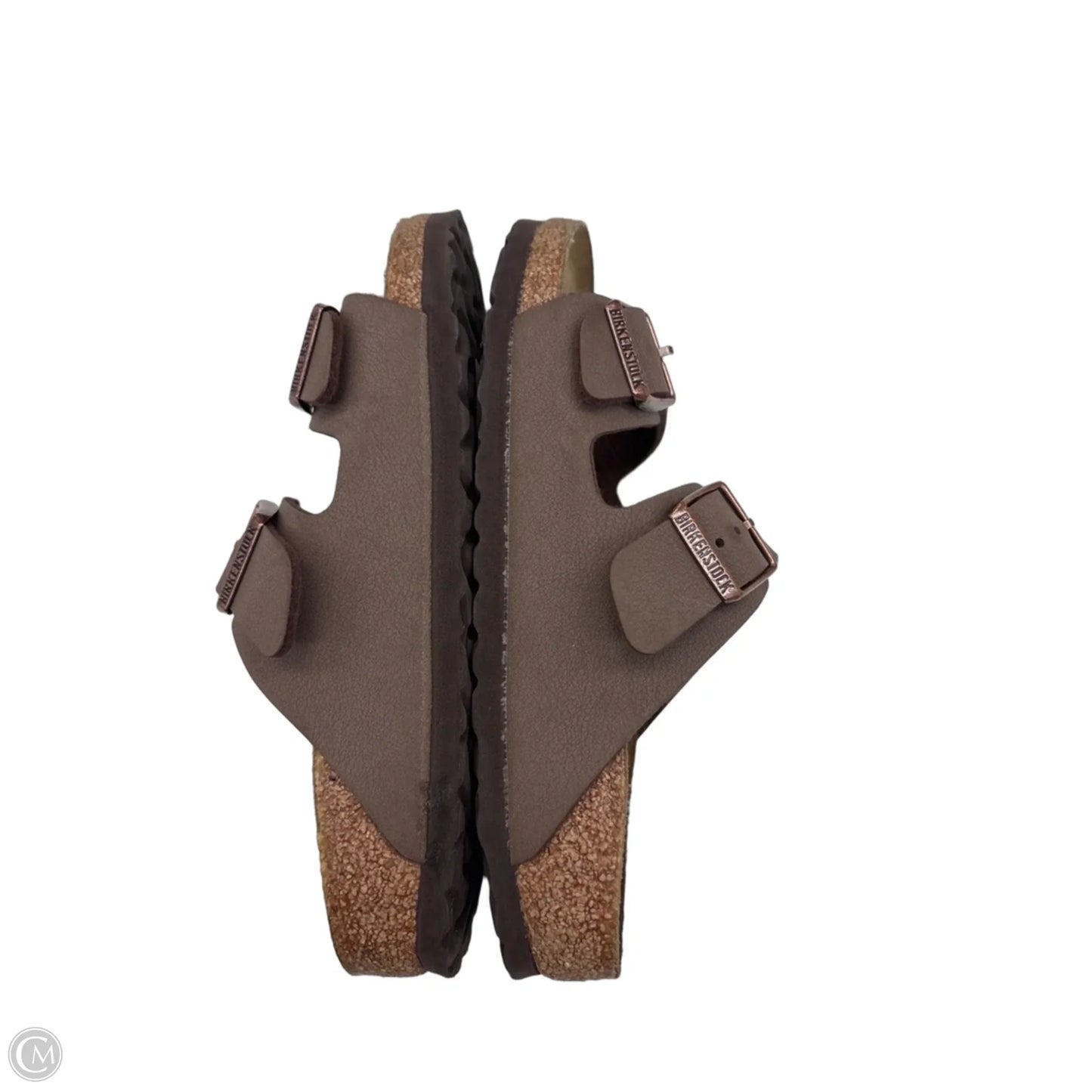 Sandals Flats By Birkenstock In Brown, Size: 5