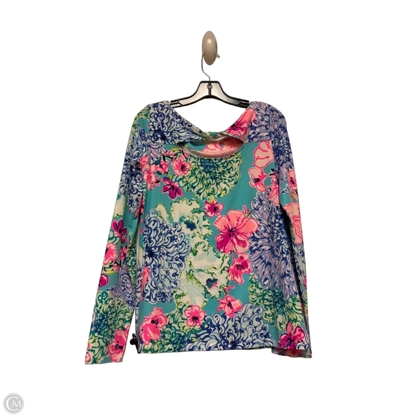 Top Long Sleeve Designer By Lilly Pulitzer In Floral Print, Size: M
