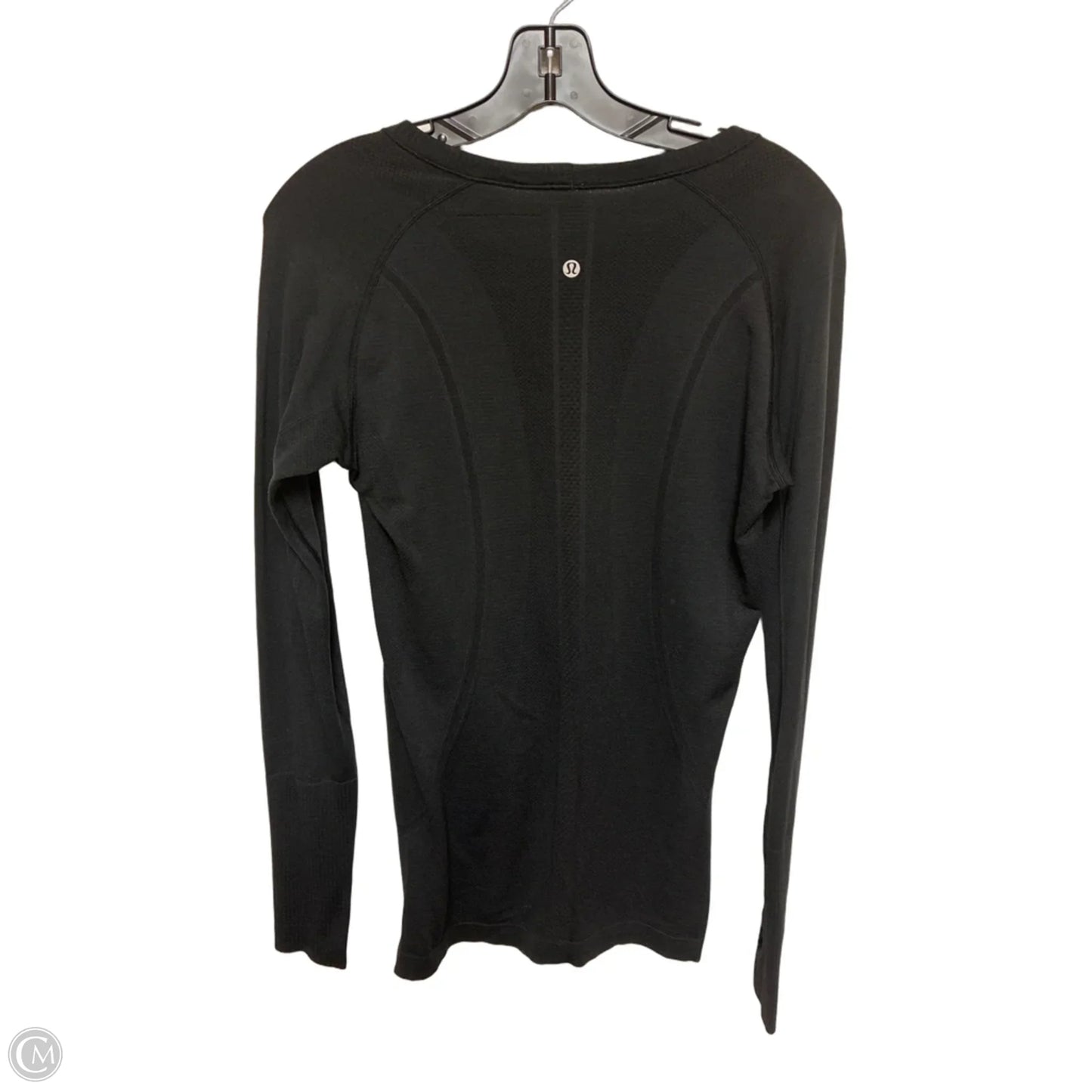 Athletic Top Long Sleeve Collar By Lululemon In Black, Size: 10