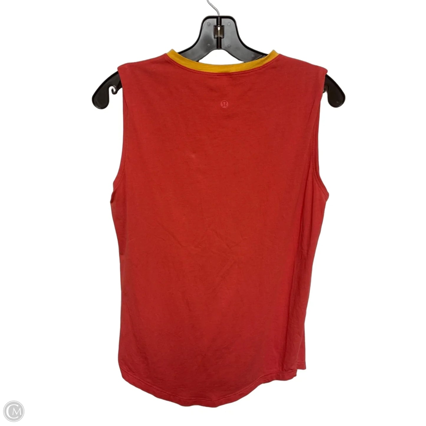 Athletic Tank Top By Lululemon In Orange & Yellow, Size: S