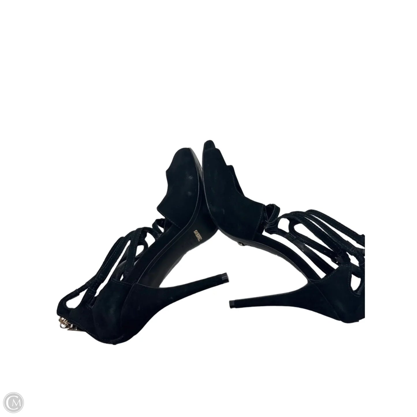 Sandals Heels Stiletto By Schutz In Black, Size: 10