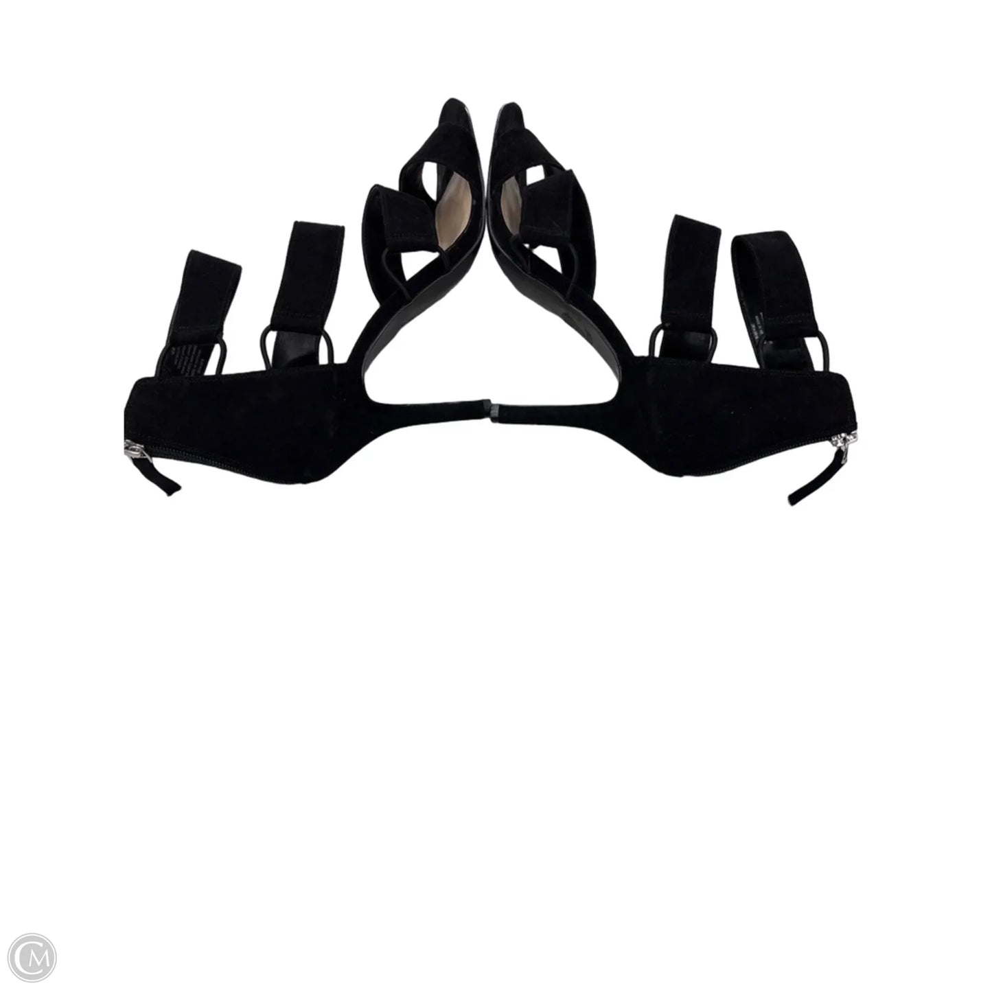 Sandals Heels Stiletto By Nine West In Black, Size: 10