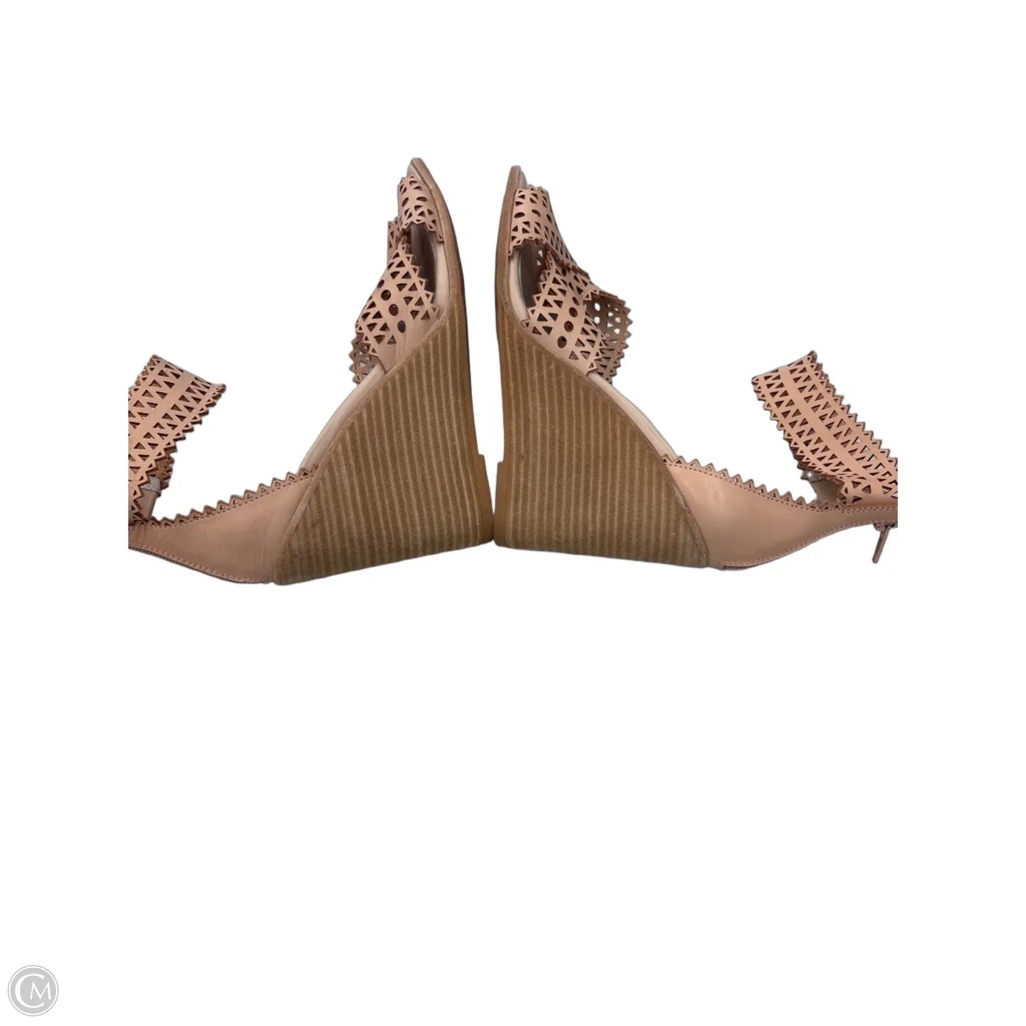 Sandals Heels Wedge By Jeffrey Campbell In Tan, Size: 10