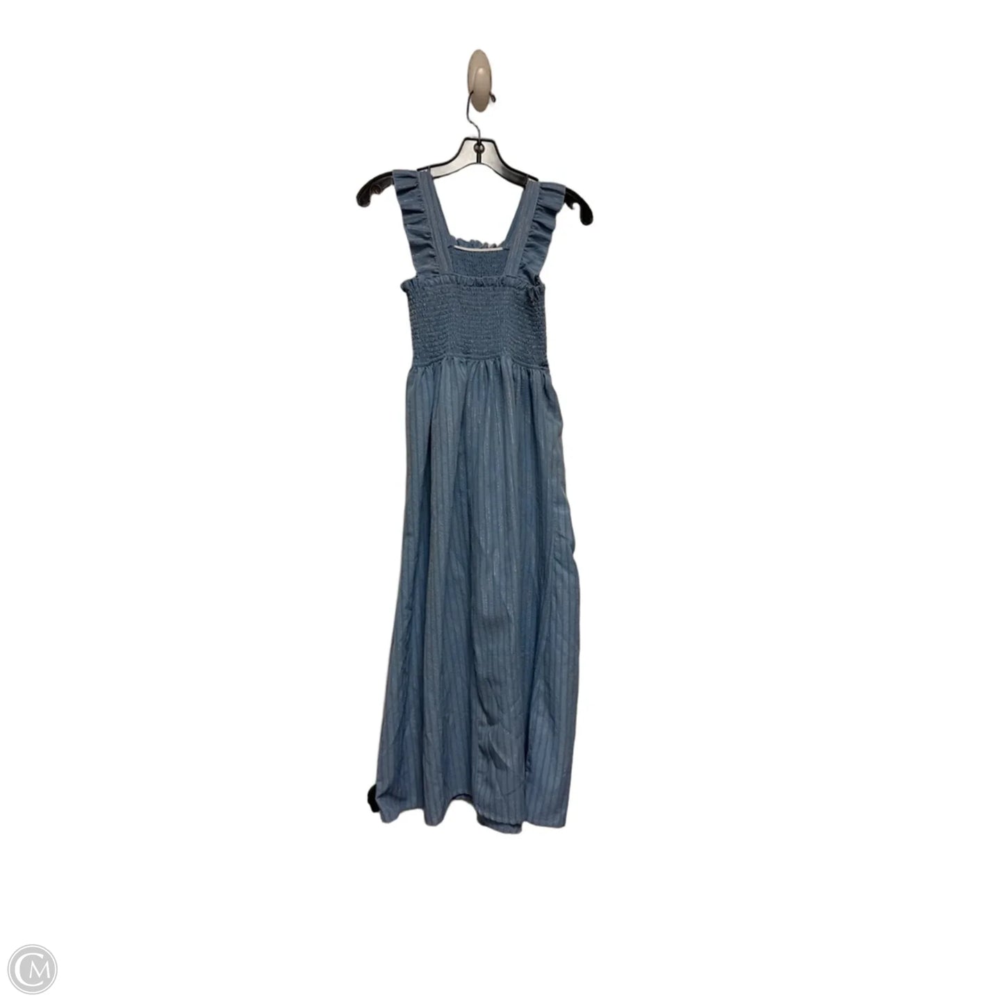 Dress Casual Midi By Clothes Mentor In Blue & Gold, Size: 1x