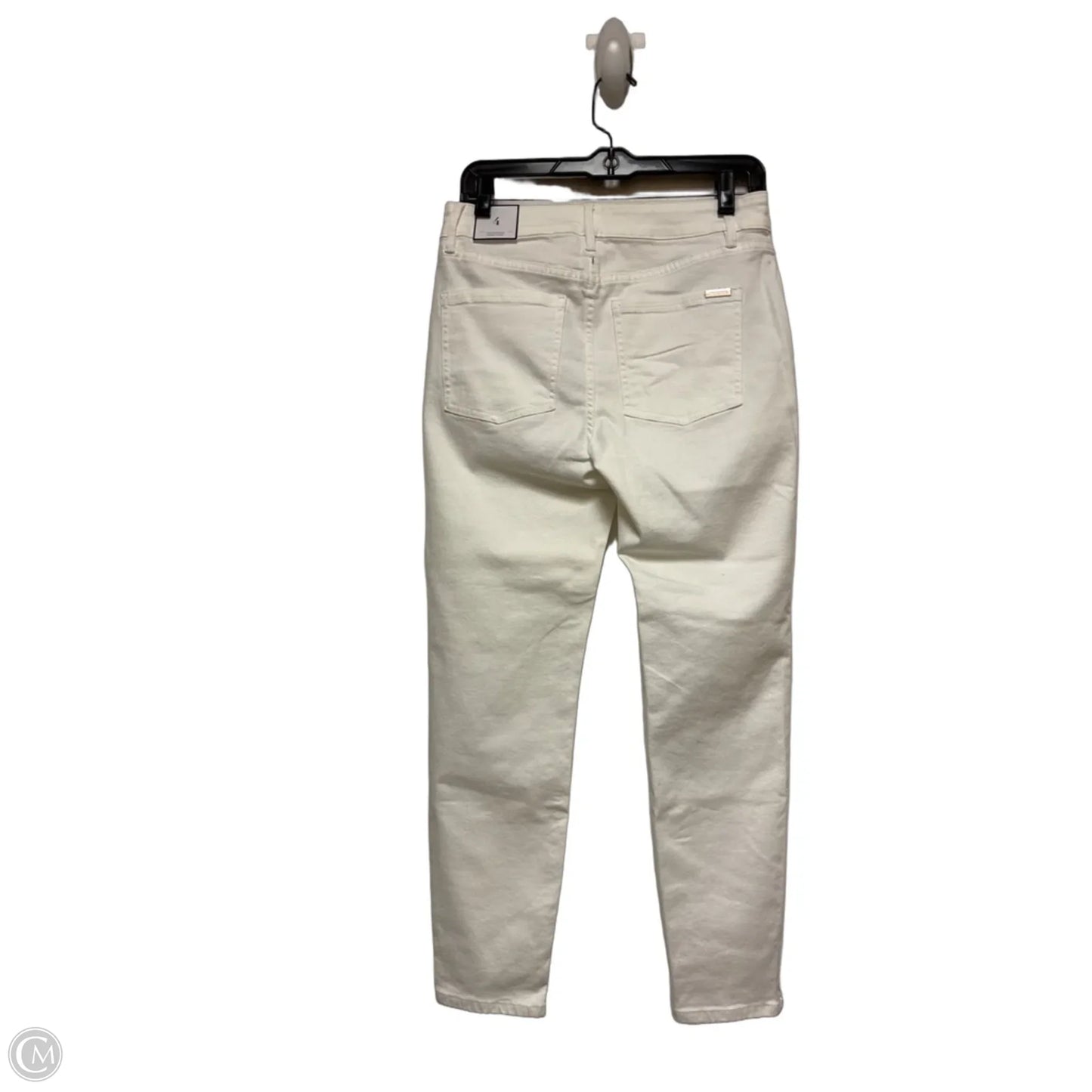 Jeans Skinny By White House Black Market In Cream Denim, Size: 4