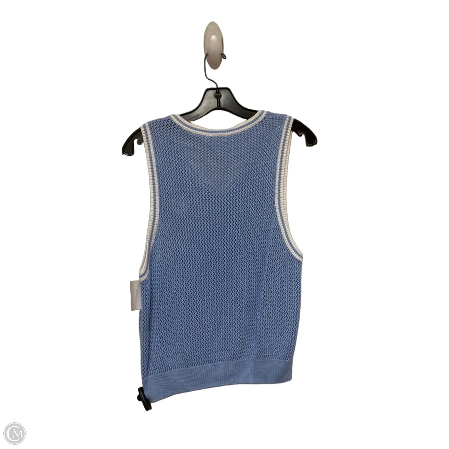 Top Sleeveless By Pink In Blue & White, Size: M