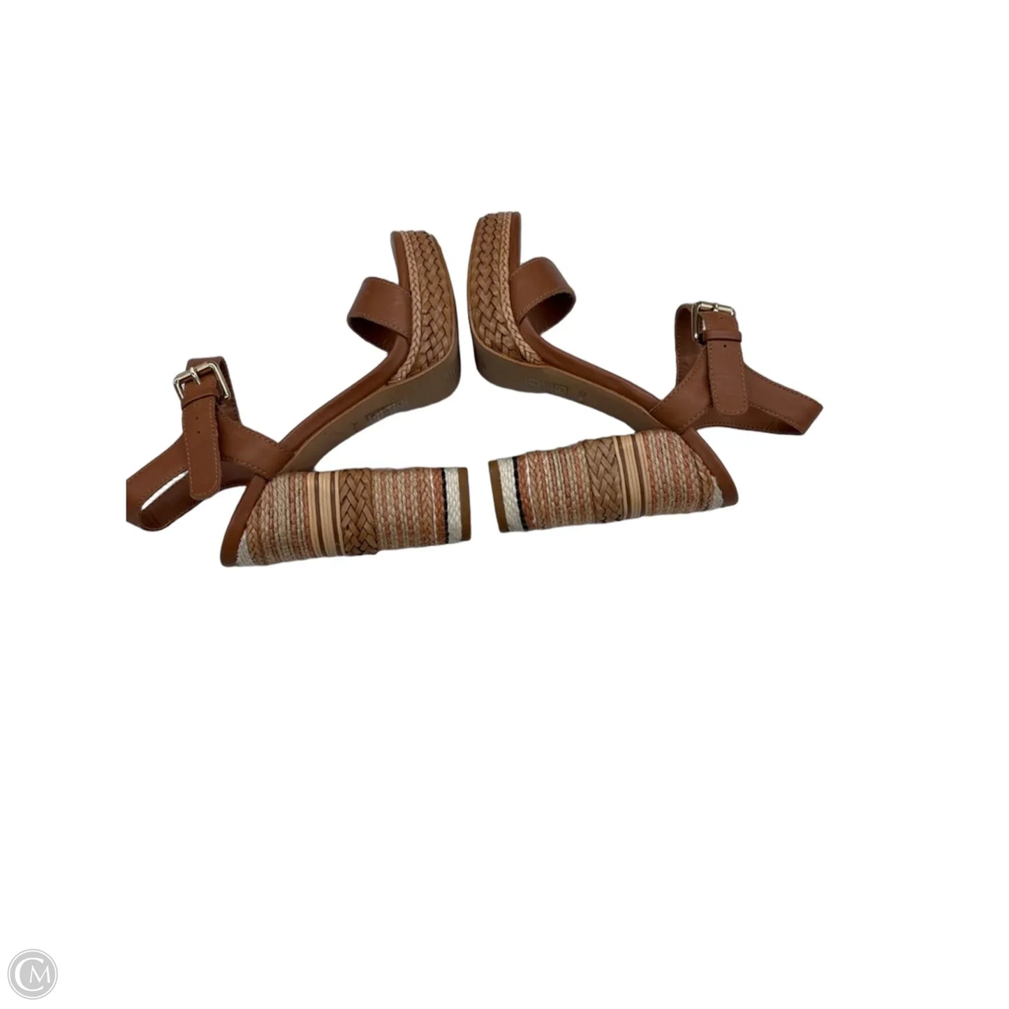 Sandals Heels Block By Aldo In Brown, Size: 6