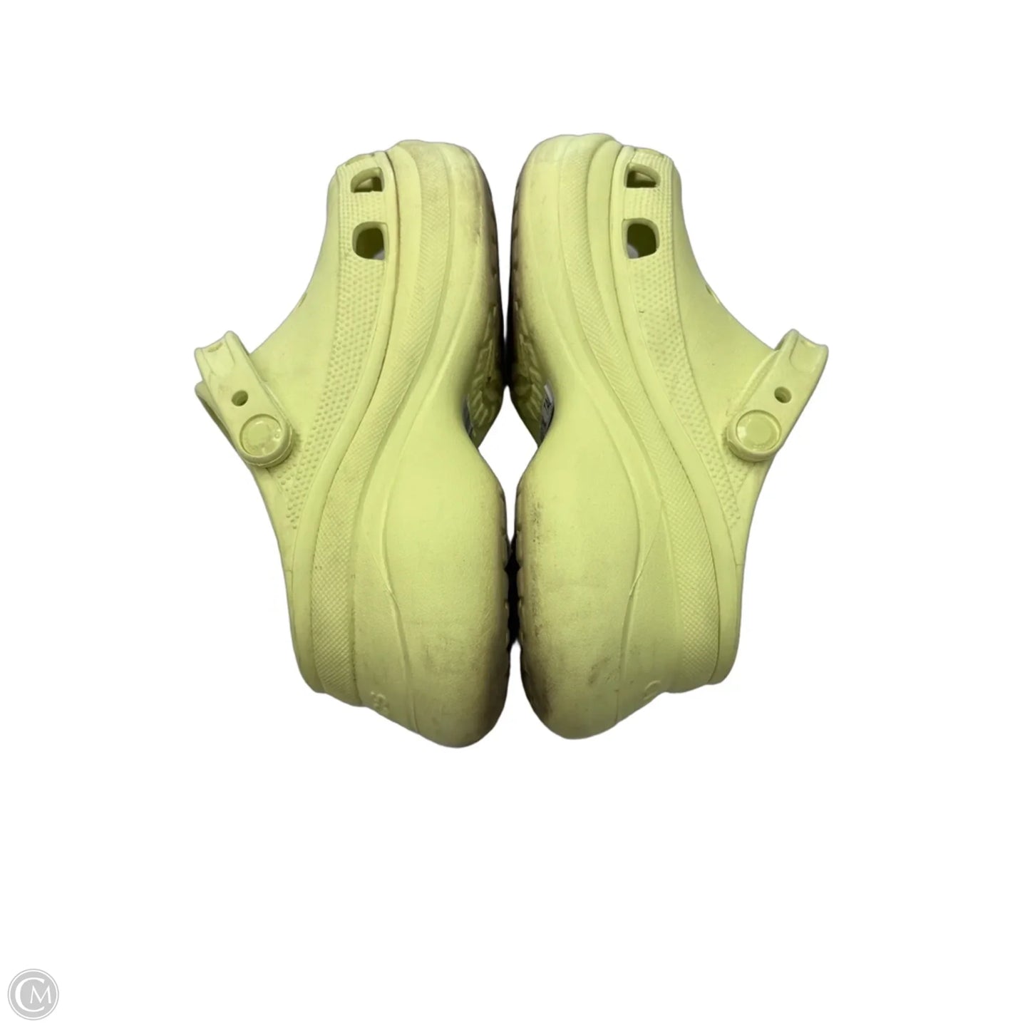 Shoes Heels Platform By Crocs In Green, Size: 9