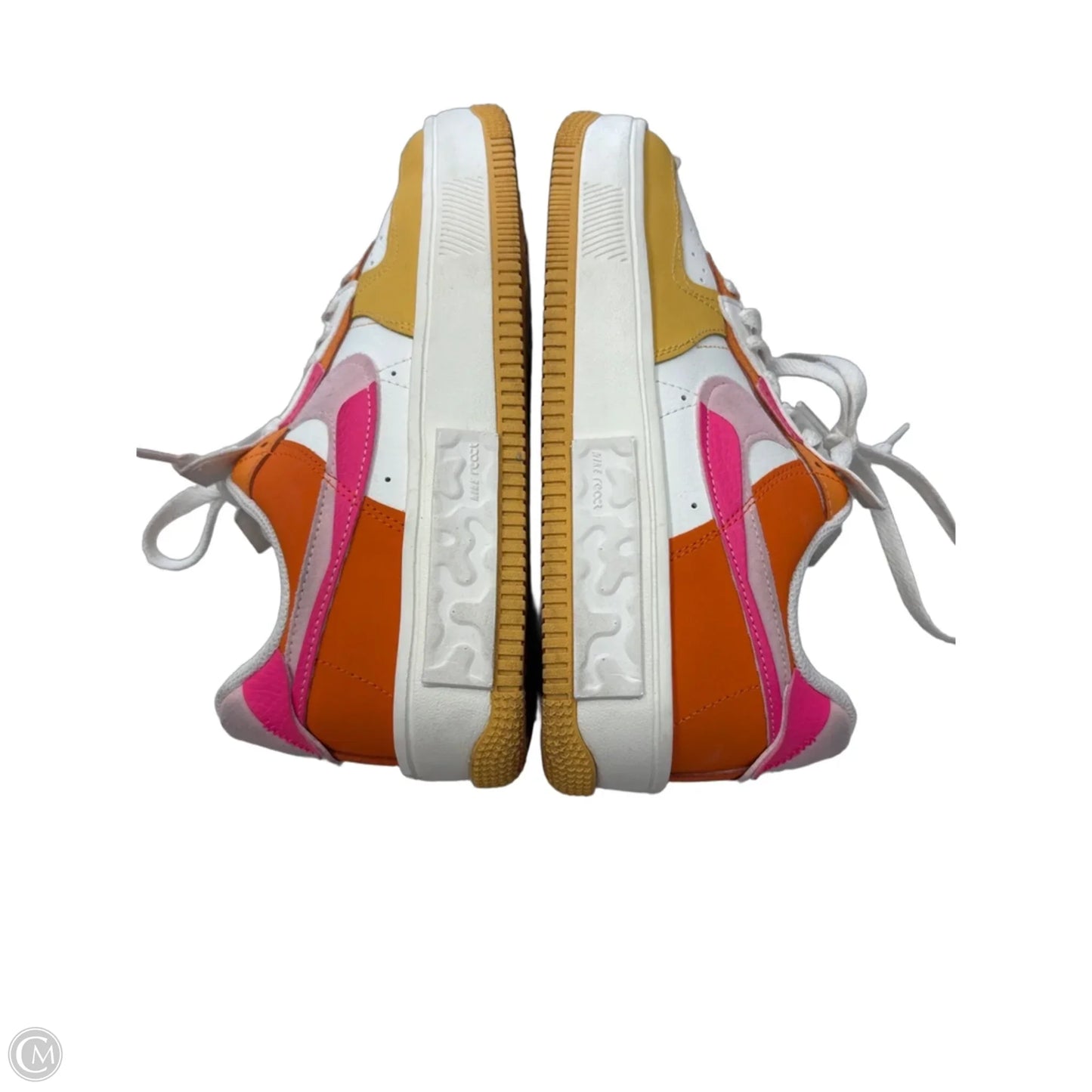 Shoes Sneakers By Nike In Orange & Yellow, Size: 8.5
