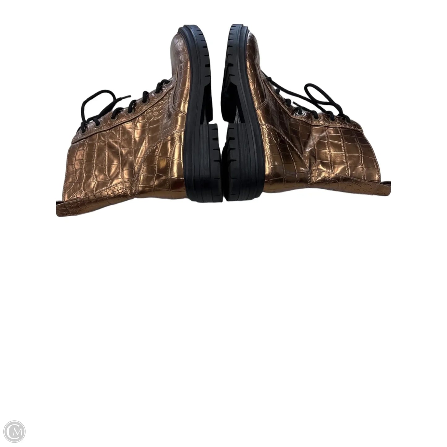 Boots Ankle Flats By Nine West In Bronze, Size: 8.5