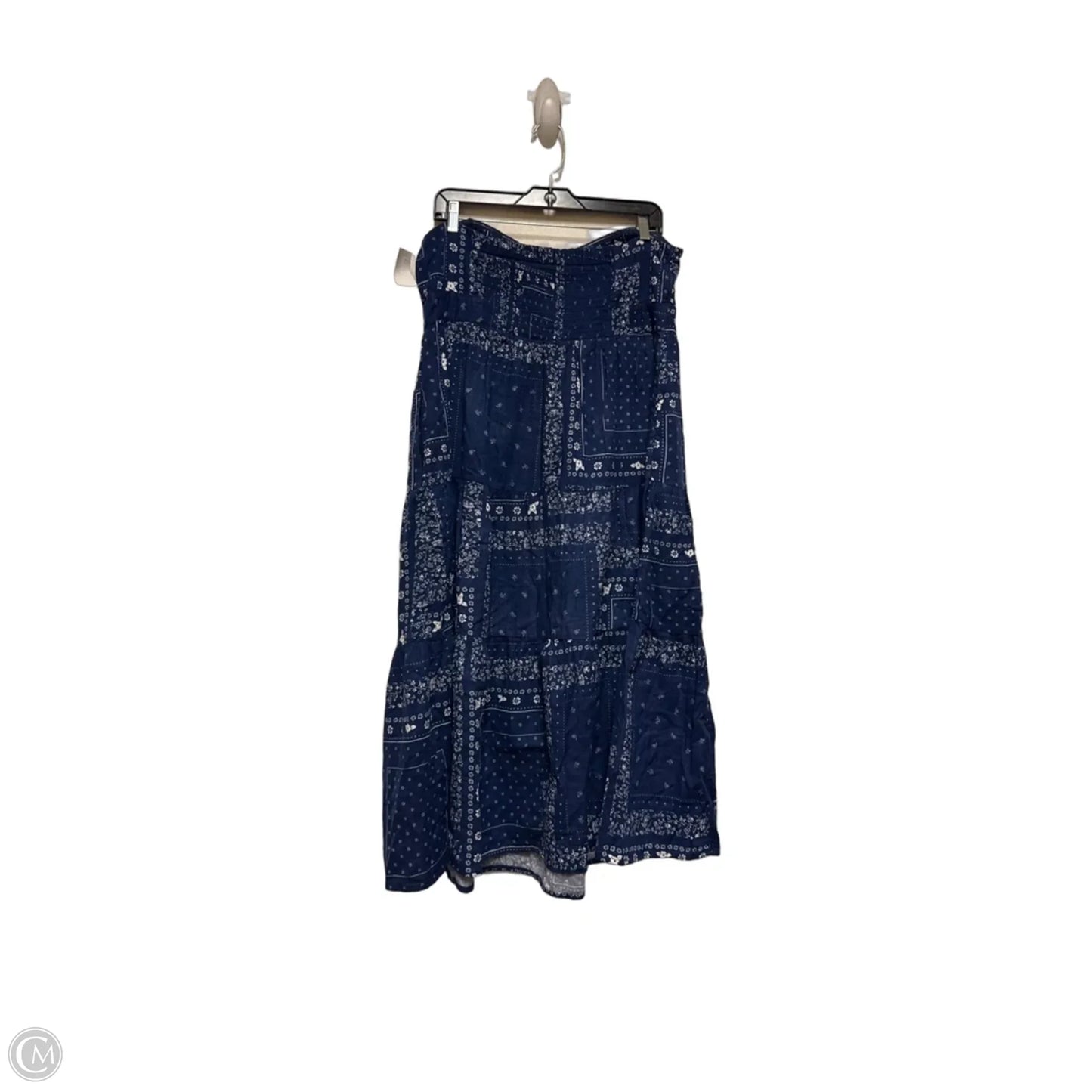 Dress Casual Midi By Universal Thread In Blue & White, Size: L