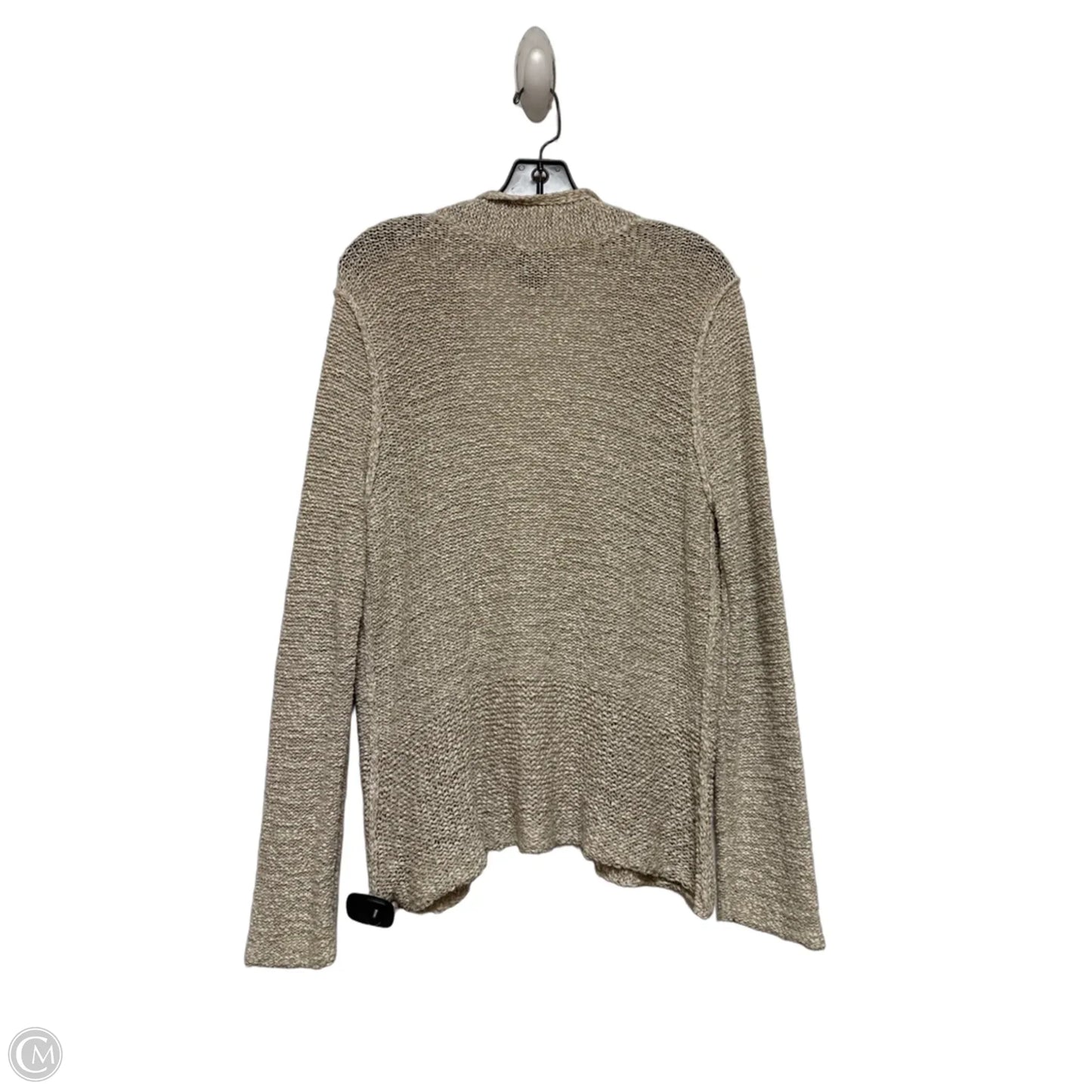 Sweater Cardigan By Eileen Fisher In Taupe, Size: M