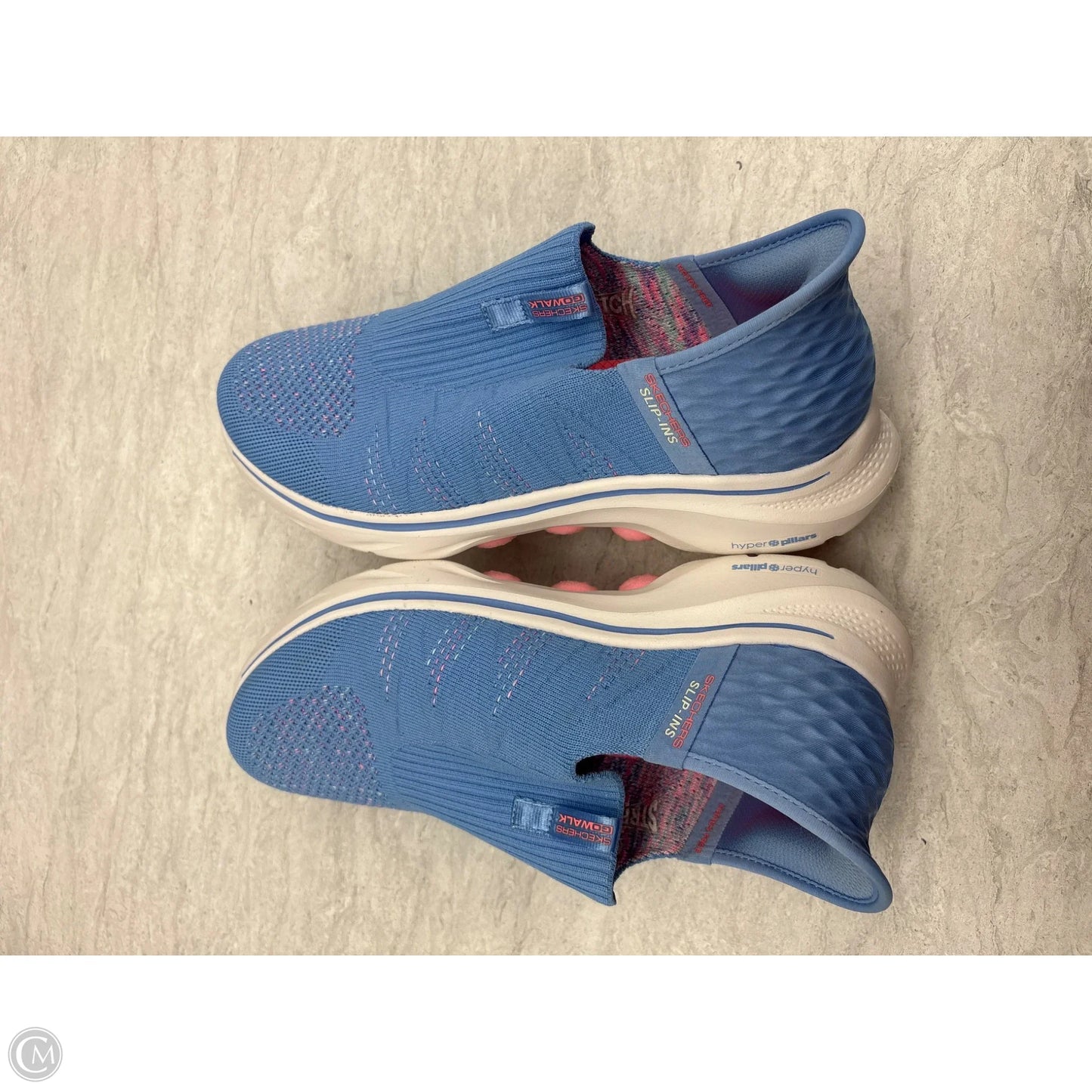 Shoes Athletic By Skechers In Blue & Pink, Size: 11