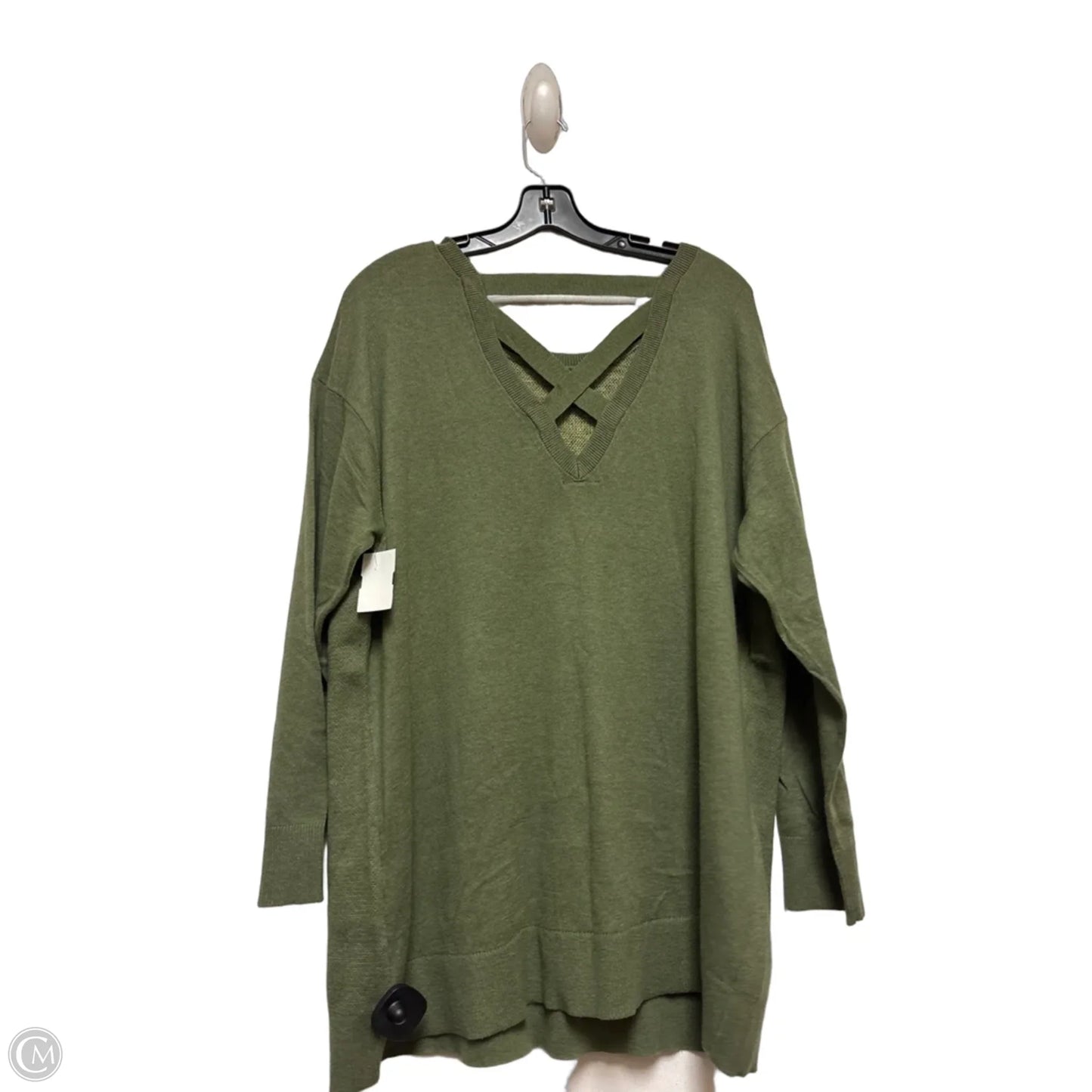 Top Long Sleeve By Clothes Mentor In Green, Size: 1x
