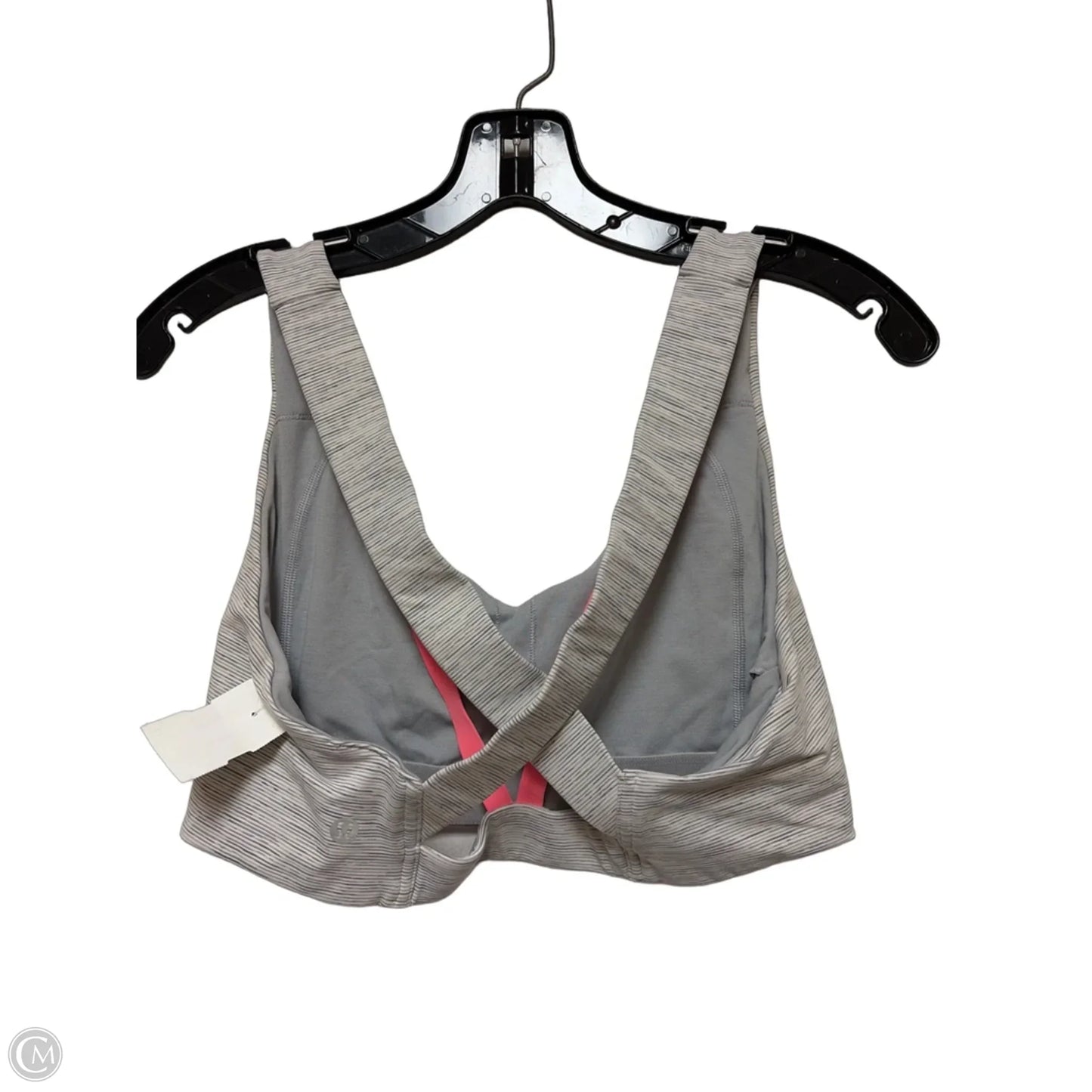 Athletic Bra By Lululemon In Grey & Pink, Size: 10