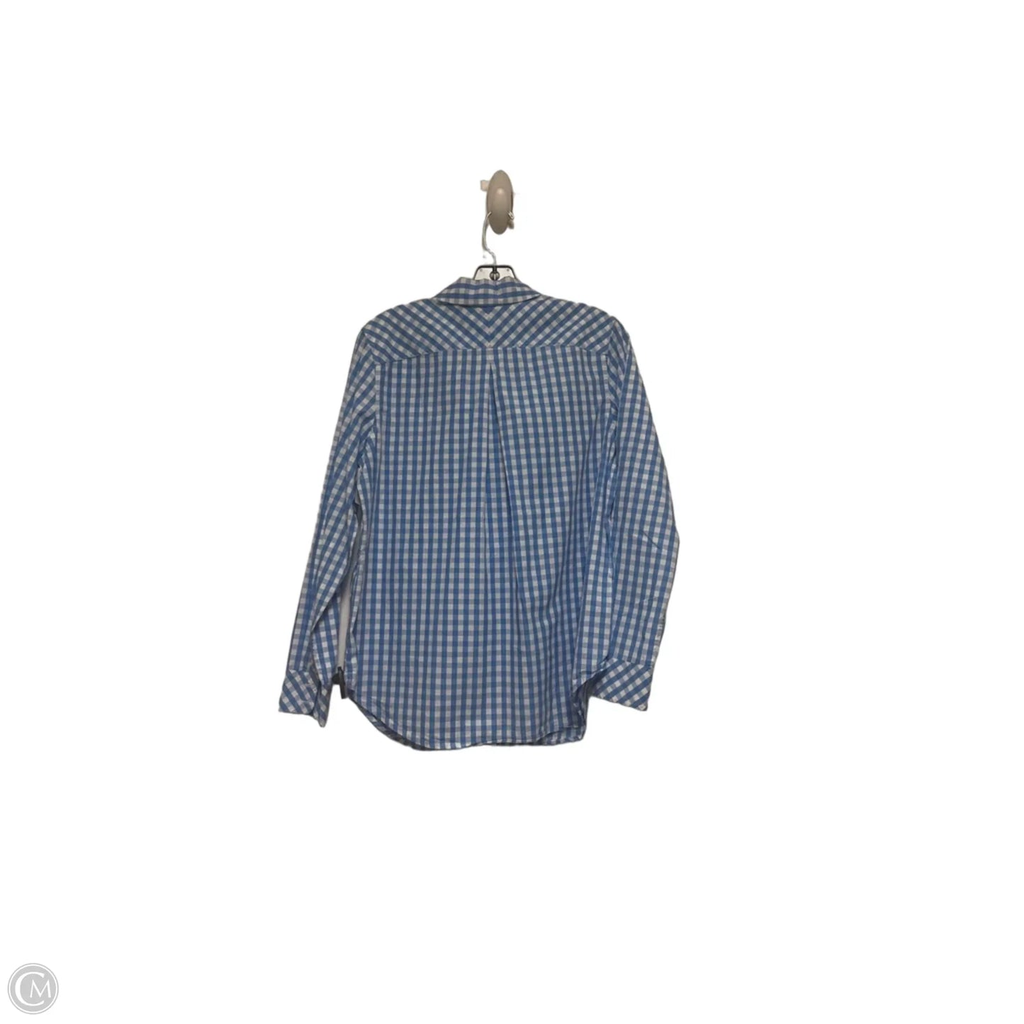 Top Long Sleeve By Vineyard Vines In Checkered Pattern, Size: M