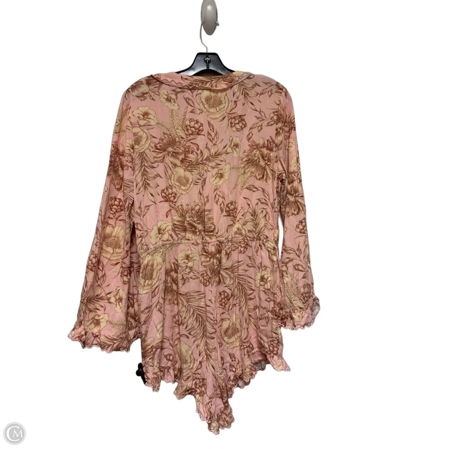 Romper By Agua Bendita In Cream & Pink, Size: M