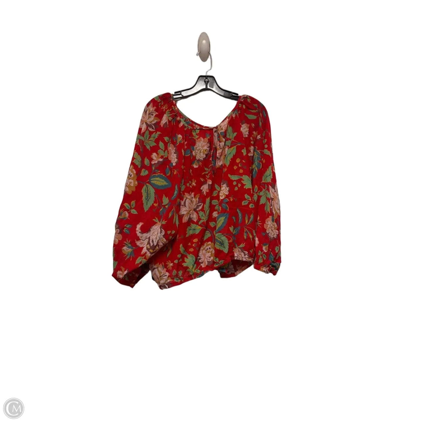 Top Long Sleeve By Maeve In Floral Print, Size: 1x