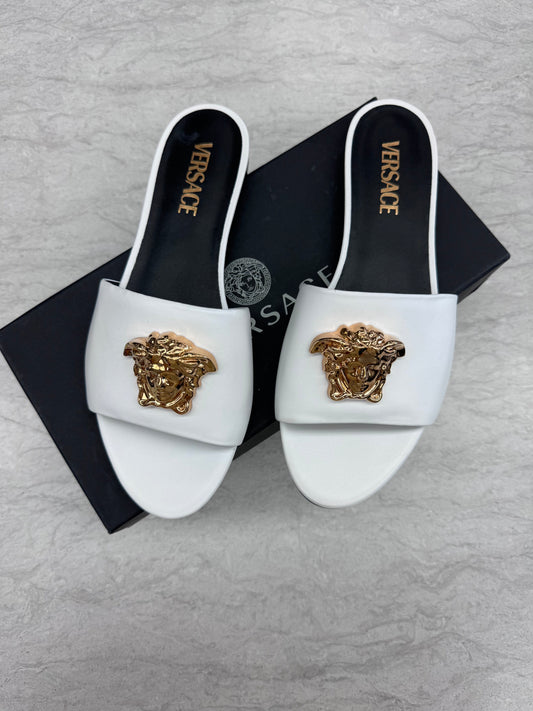 Sandals Luxury Designer By Versace  Size: 8