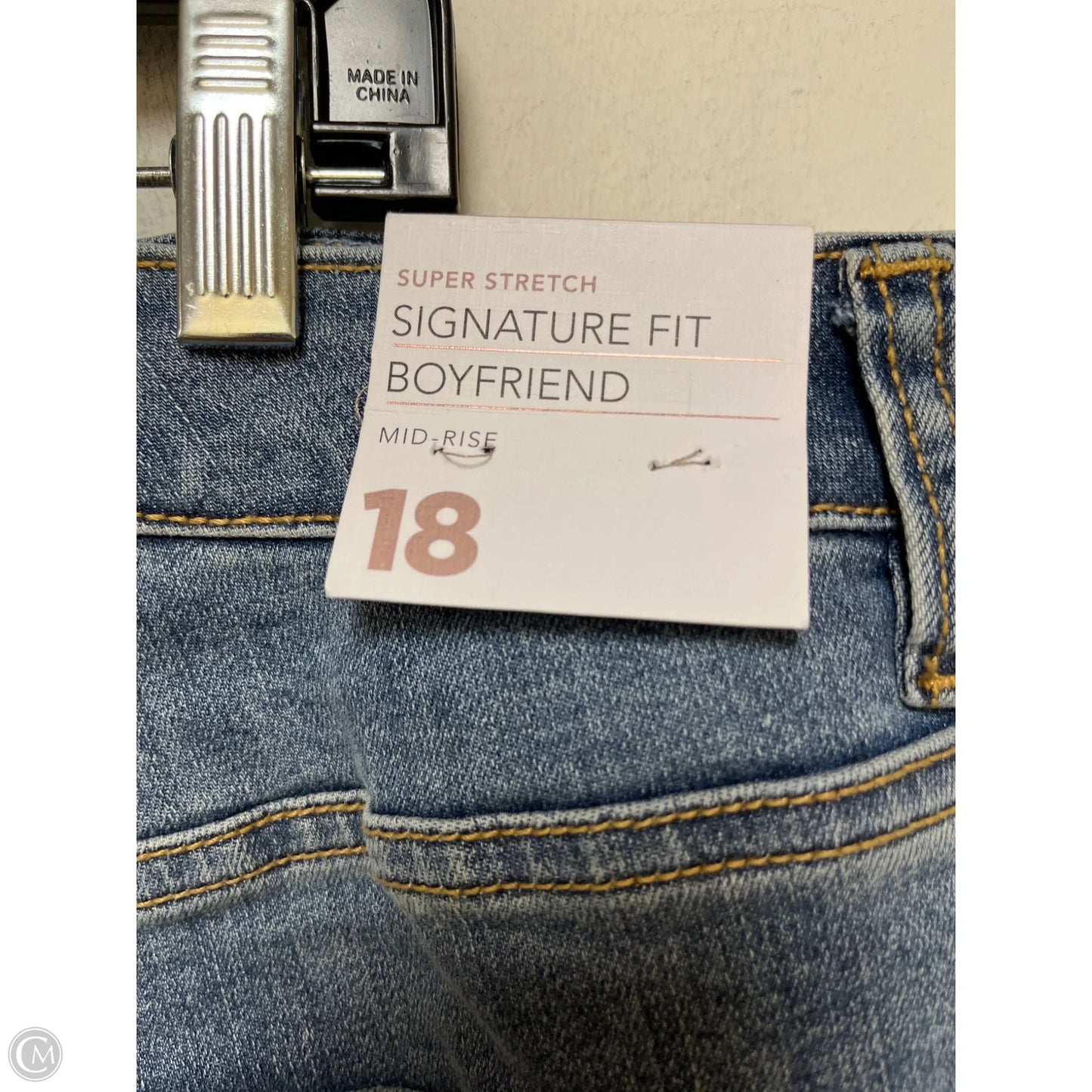 Jeans Straight By Lane Bryant In Blue Denim, Size: 18