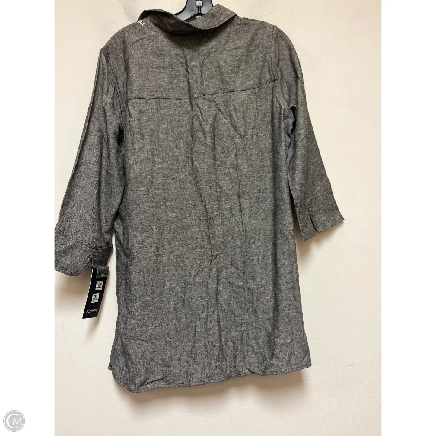 Top Long Sleeve By Jones New York In Grey, Size: S