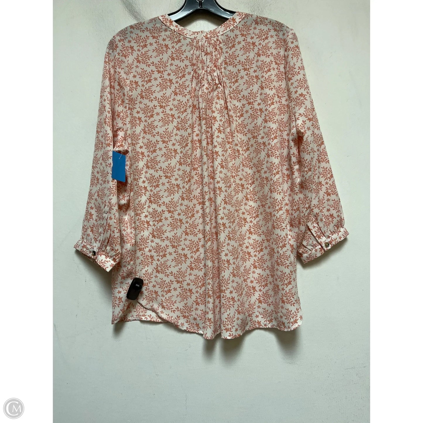 Top Long Sleeve By Jachs Girlfirend In Pink & White, Size: M