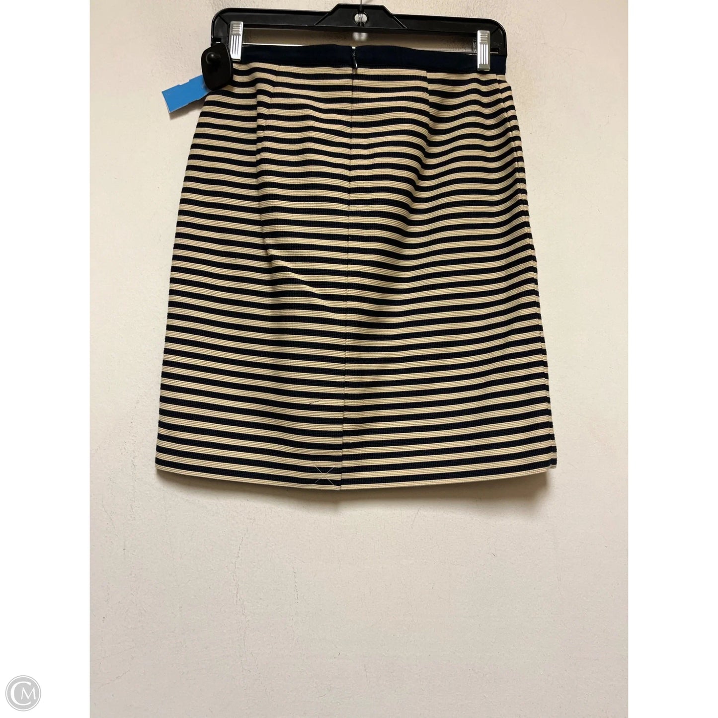 Skirt Midi By Loft In Blue & Cream, Size: 2