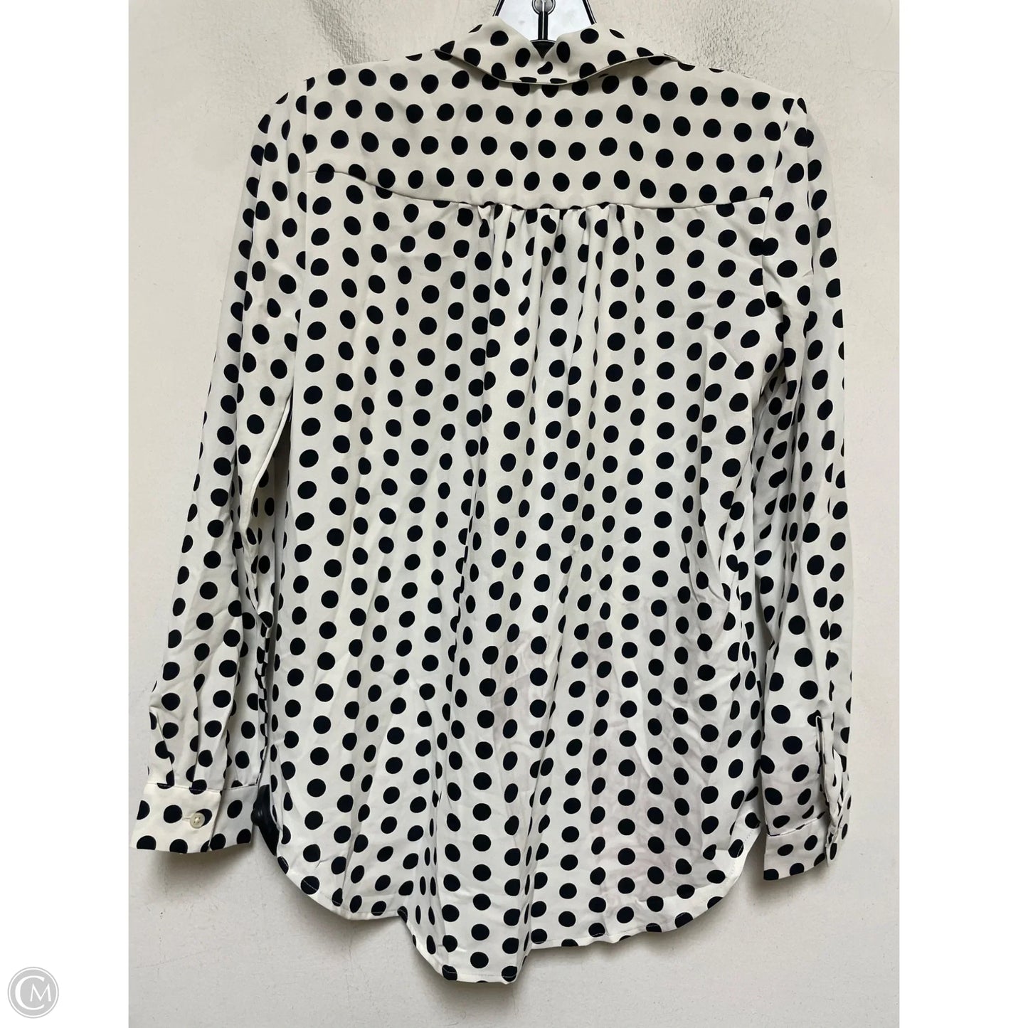 Top Long Sleeve By Ann Taylor In Polkadot Pattern, Size: Xs