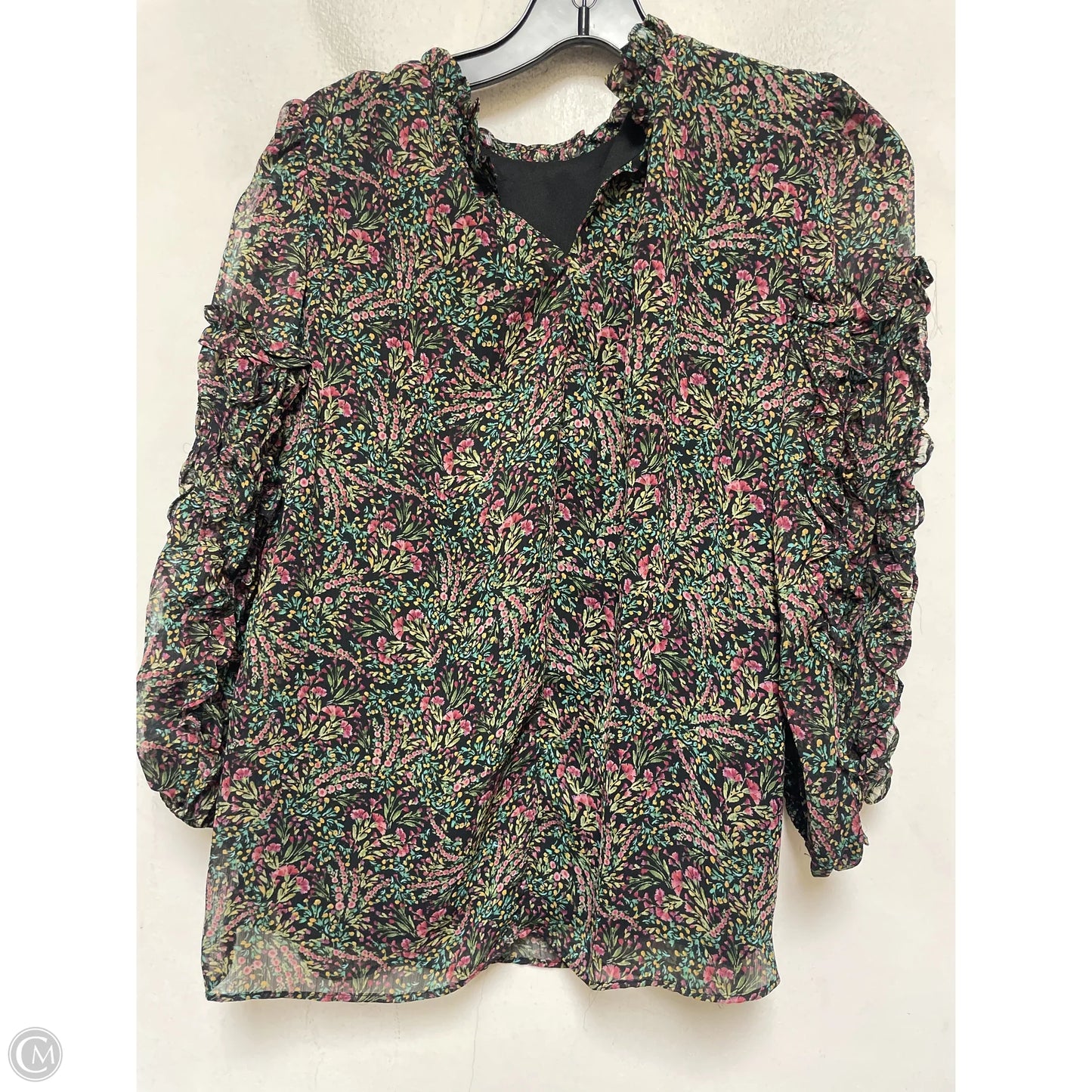 Top Long Sleeve By Cece In Floral Print, Size: S