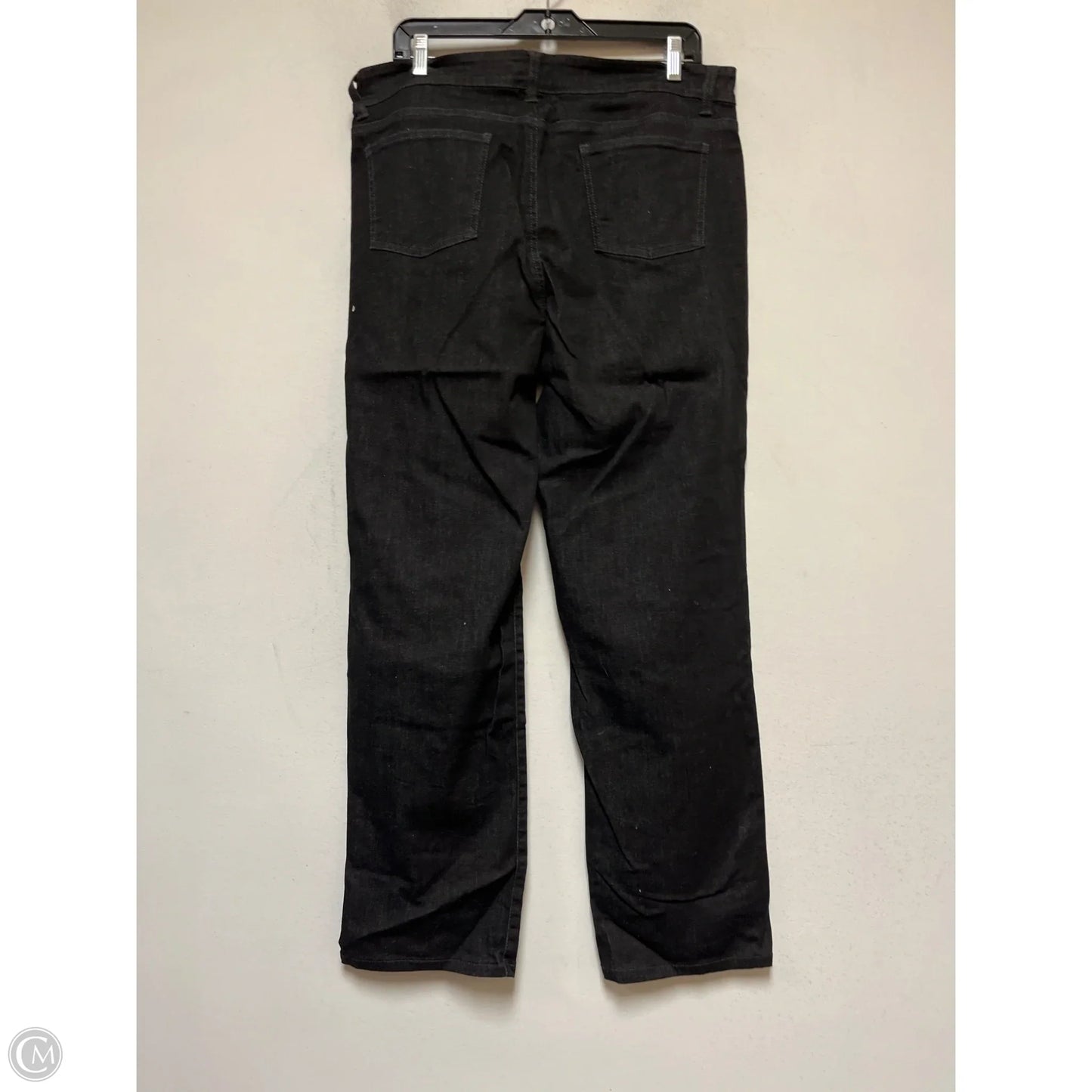 Jeans Straight By Eileen Fisher In Black Denim, Size: 14