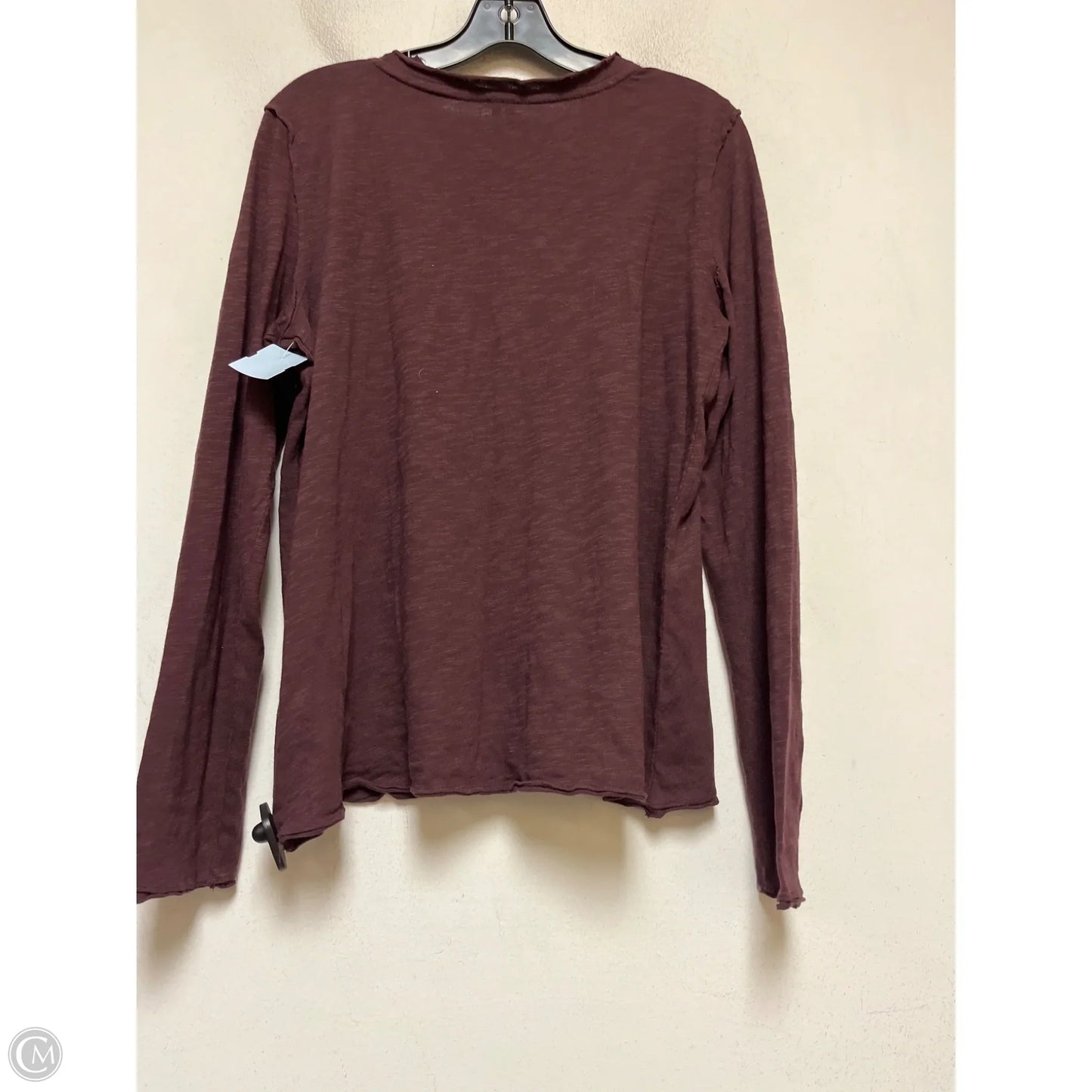 Top Long Sleeve By Anthropologie In Brown, Size: M
