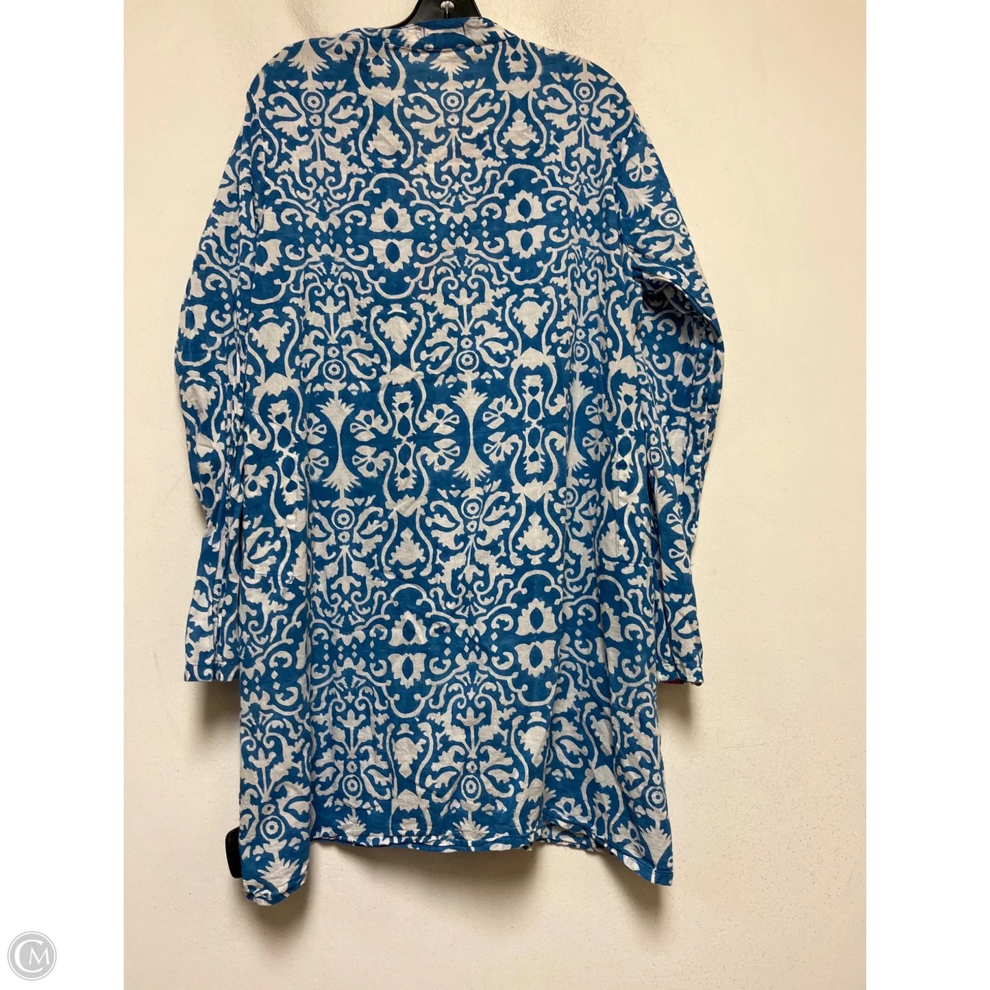 Dress Casual Short By Clothes Mentor In Blue & White, Size: Xl