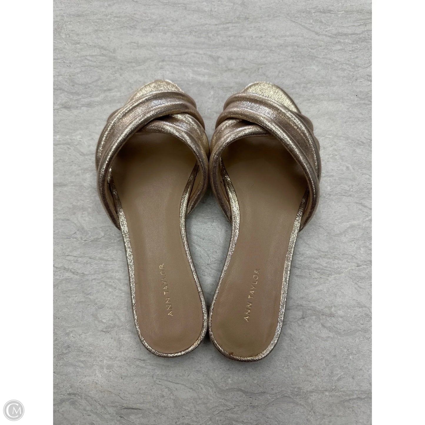 Sandals Flats By Ann Taylor In Gold, Size: 6.5