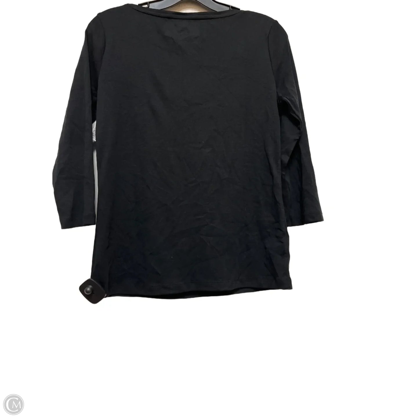 Top Long Sleeve Basic By Talbots In Black, Size: S