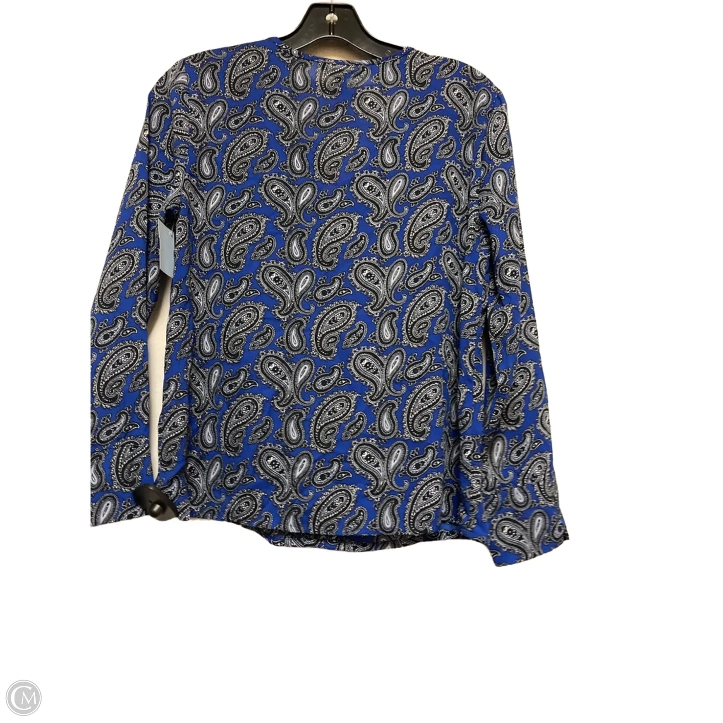 Top Long Sleeve By Banana Republic In Paisley Print, Size: Xs