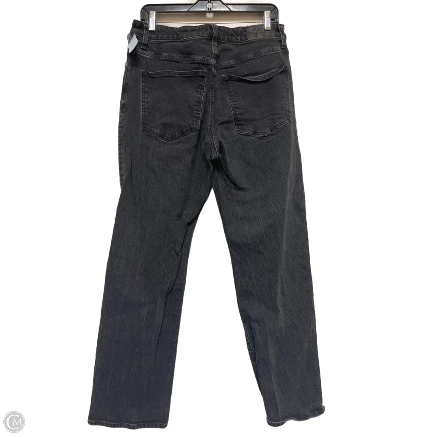 Jeans Straight By Madewell In Black Denim, Size: 8