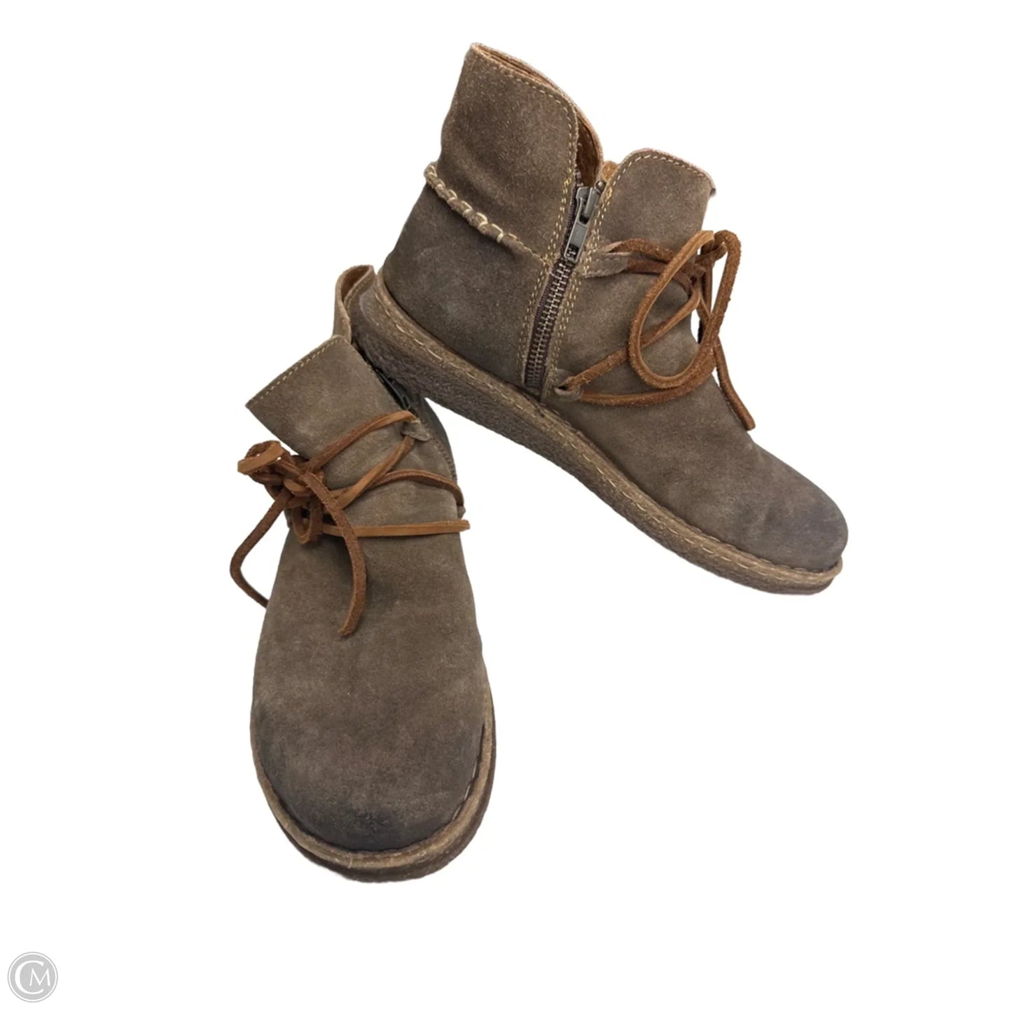 Boots Ankle Flats By Born In Brown, Size: 10