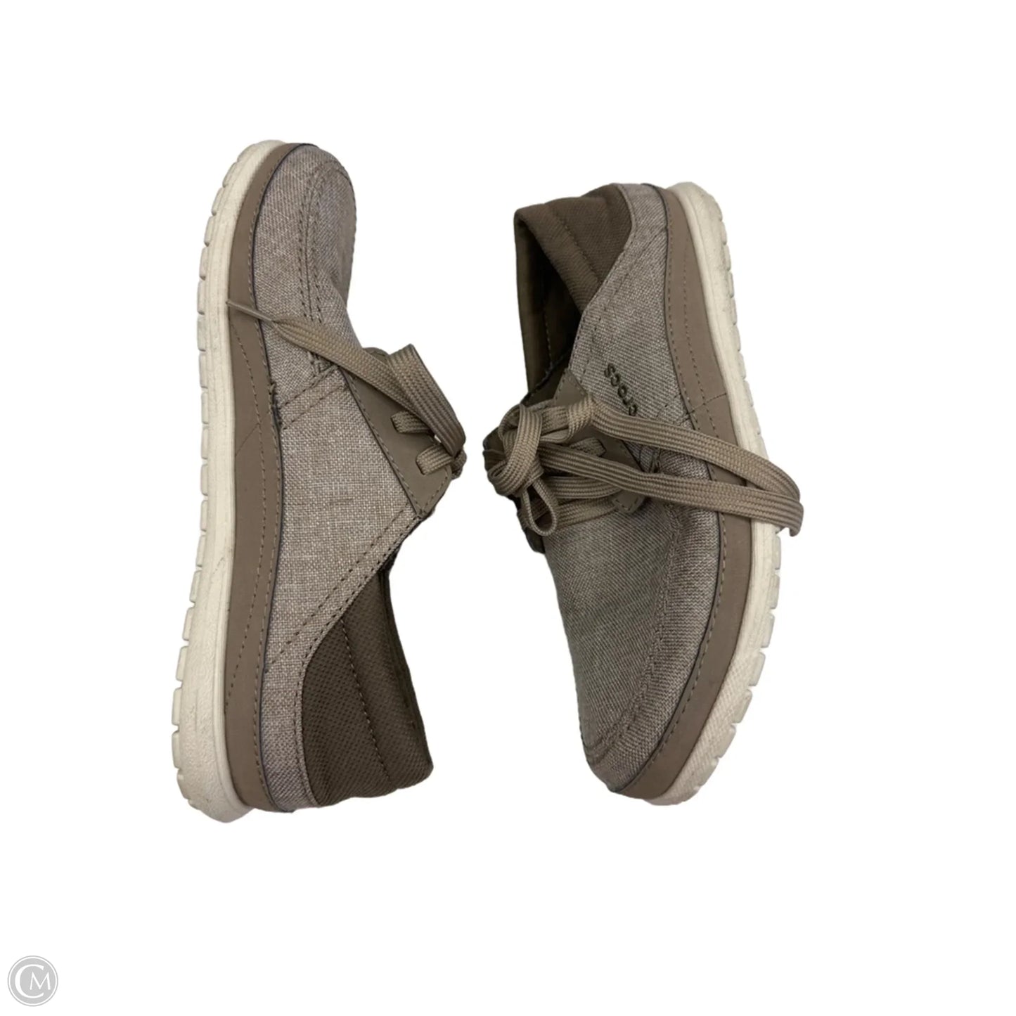 Shoes Flats By Crocs In Brown, Size: 8.5