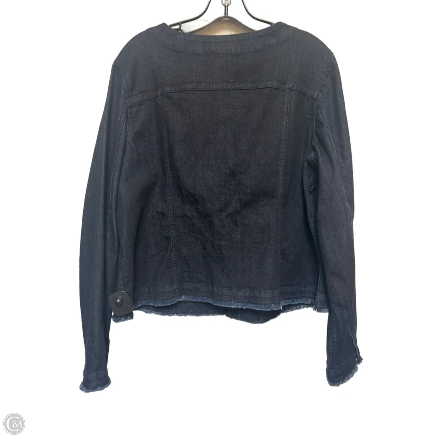 Jacket Denim By Susan Graver In Blue Denim, Size: L
