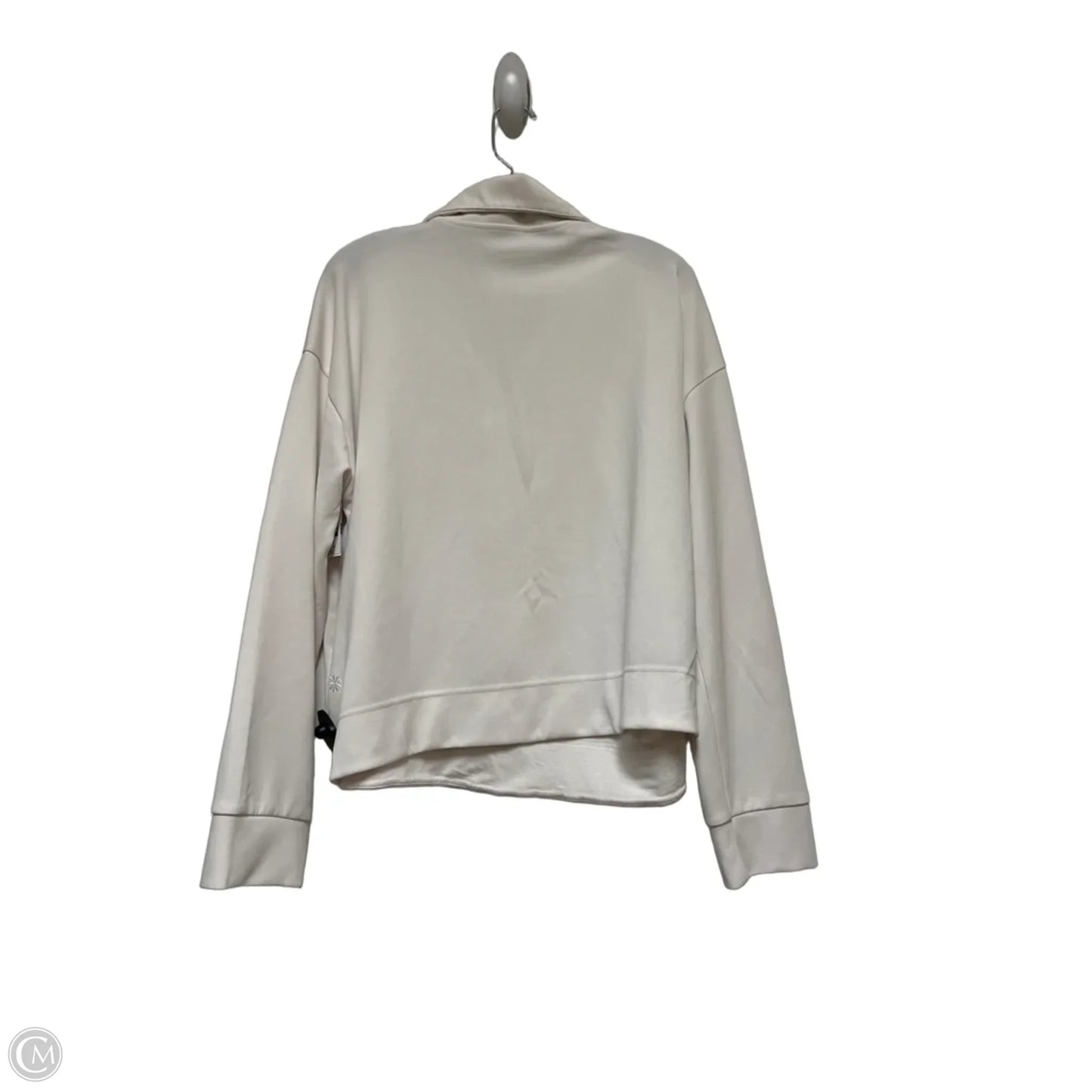 Athletic Top Long Sleeve Collar By Athleta In Cream, Size: Xl