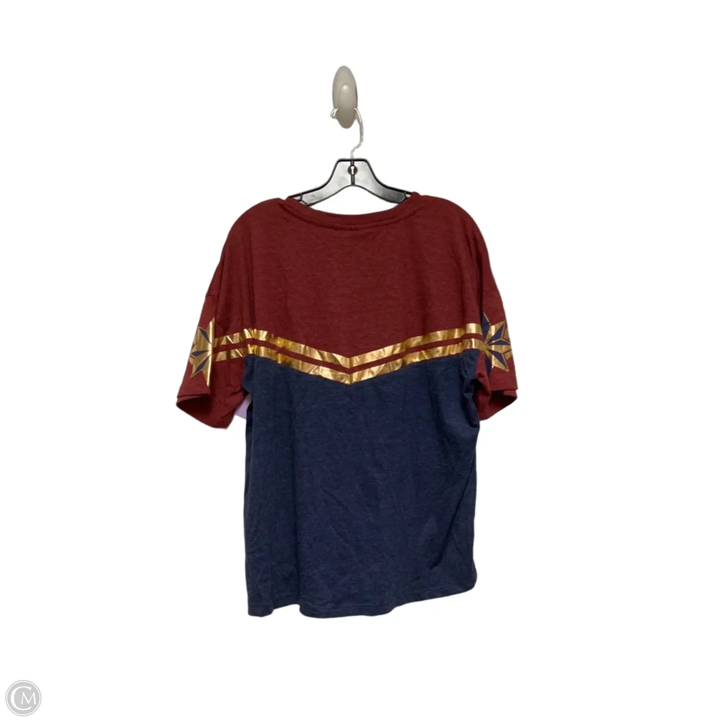 Top Short Sleeve By Disney Store In Blue & Red, Size: L