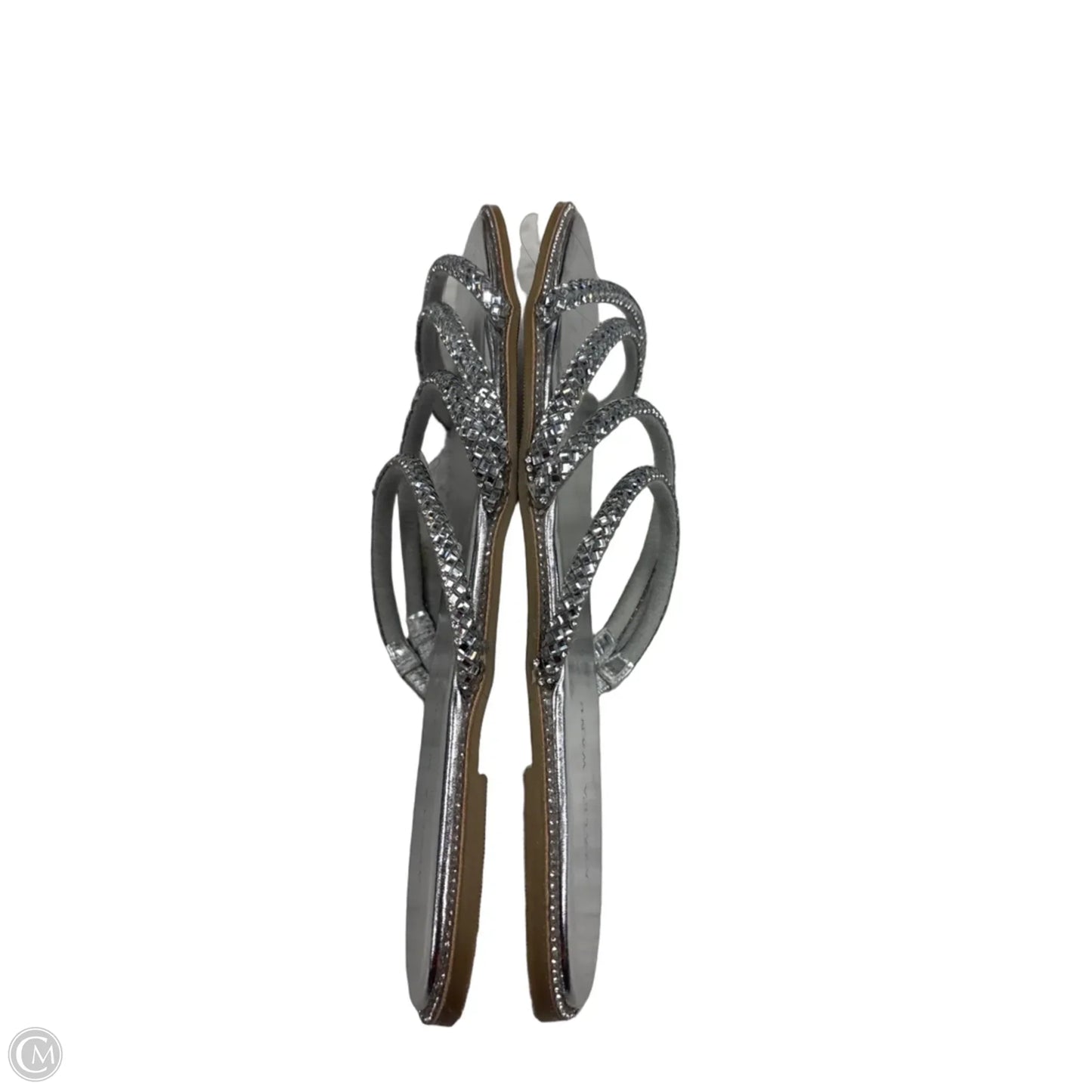 Sandals Flats By Azalea Wang In Silver, Size: 10